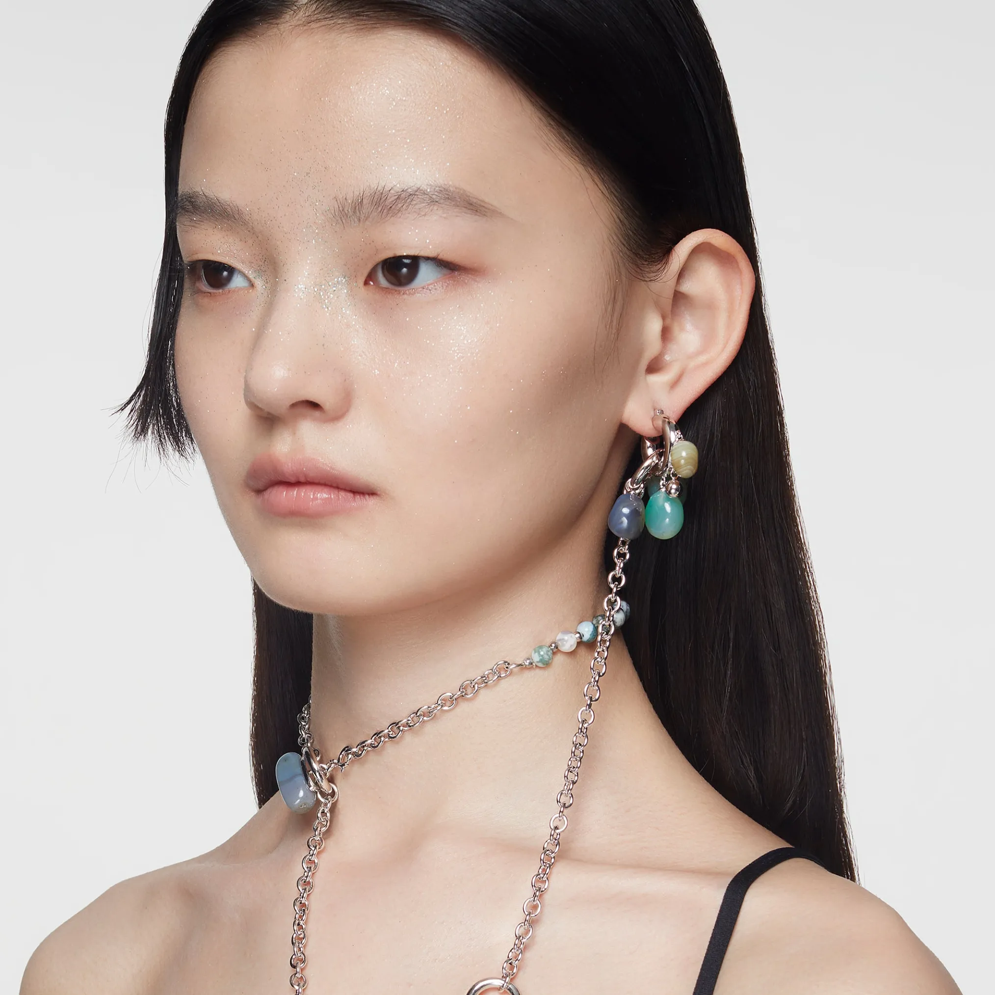 Capsule / Natural Stone Earring