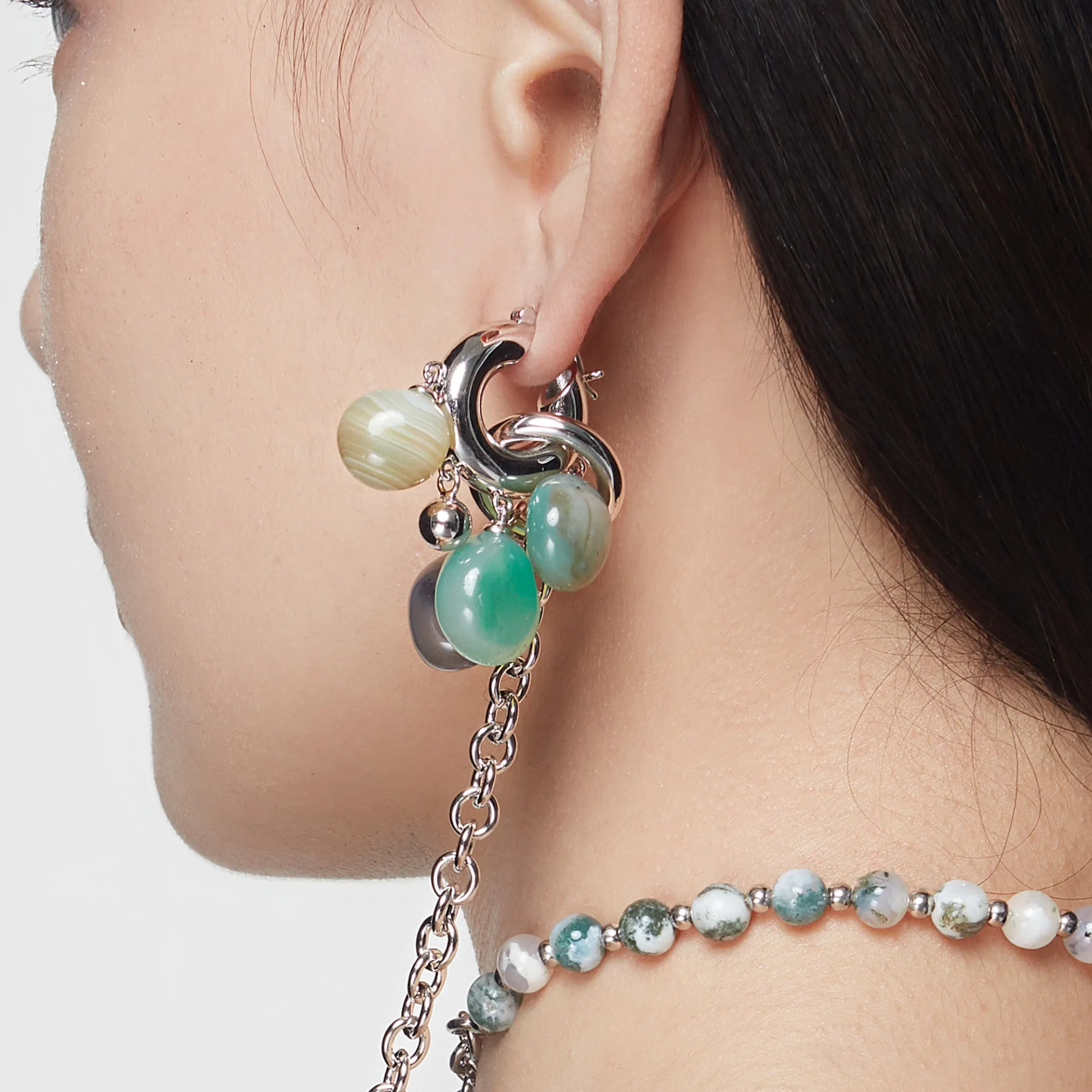 Capsule / Natural Stone Earring