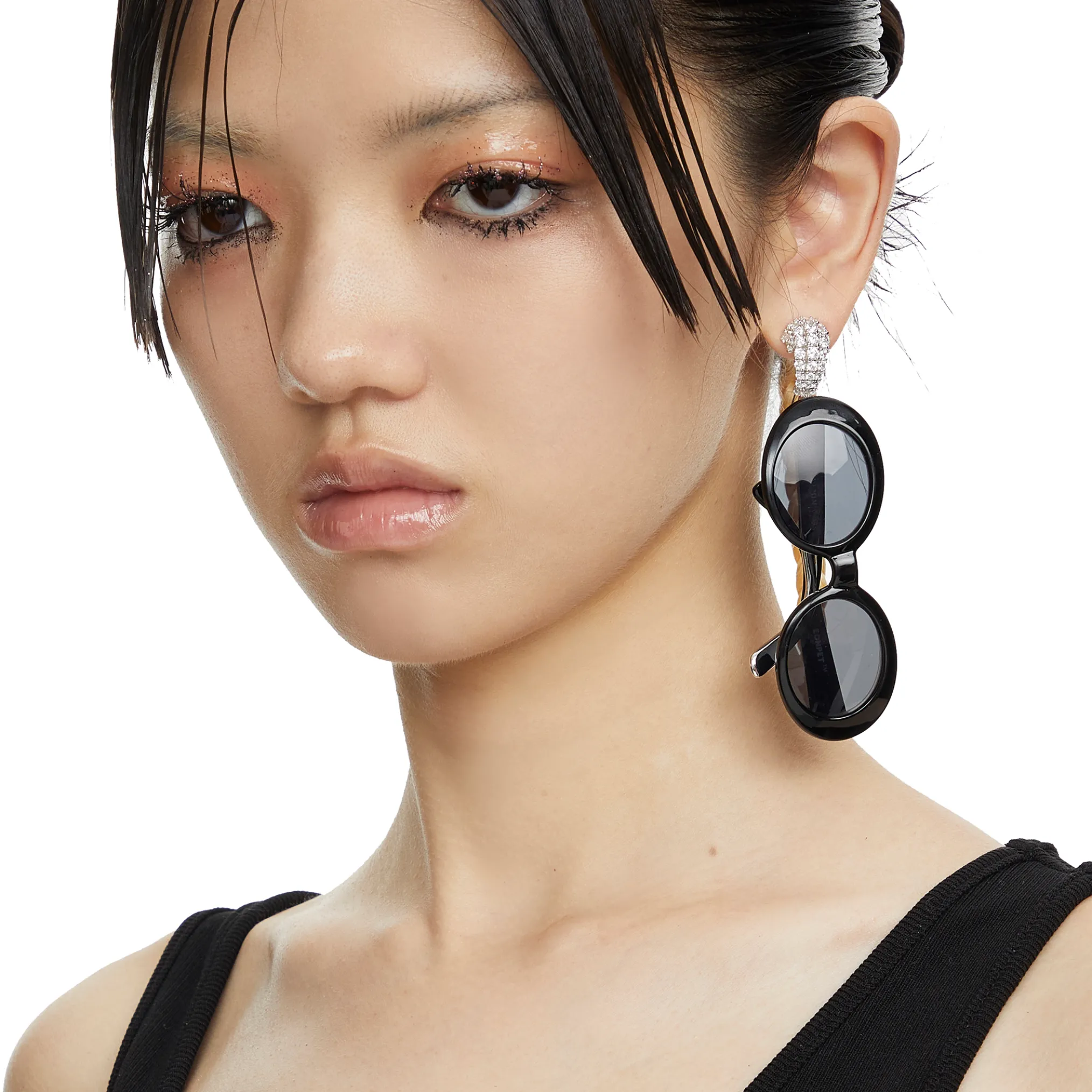 Electric Girl / Mini Sunglass Pave Earring