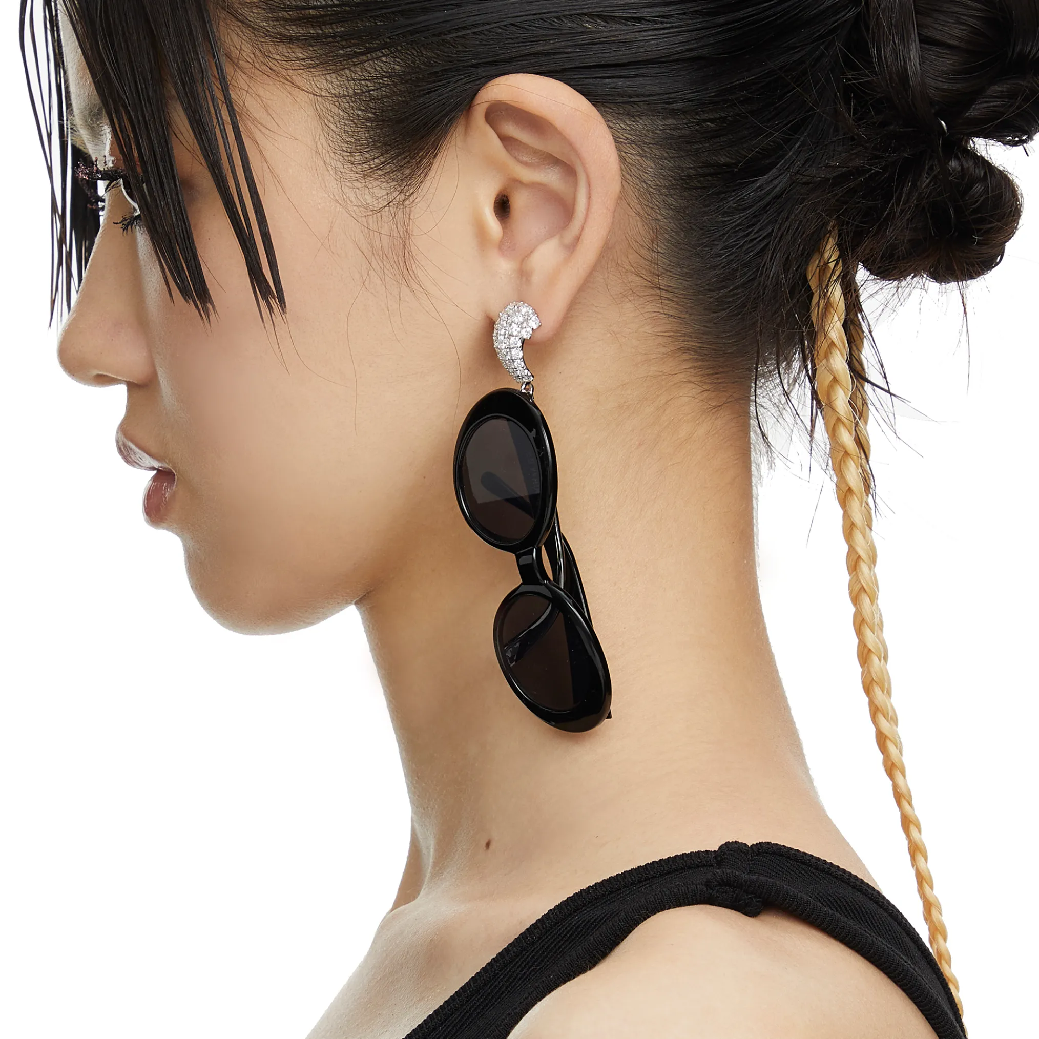 Electric Girl / Mini Sunglass Pave Earring