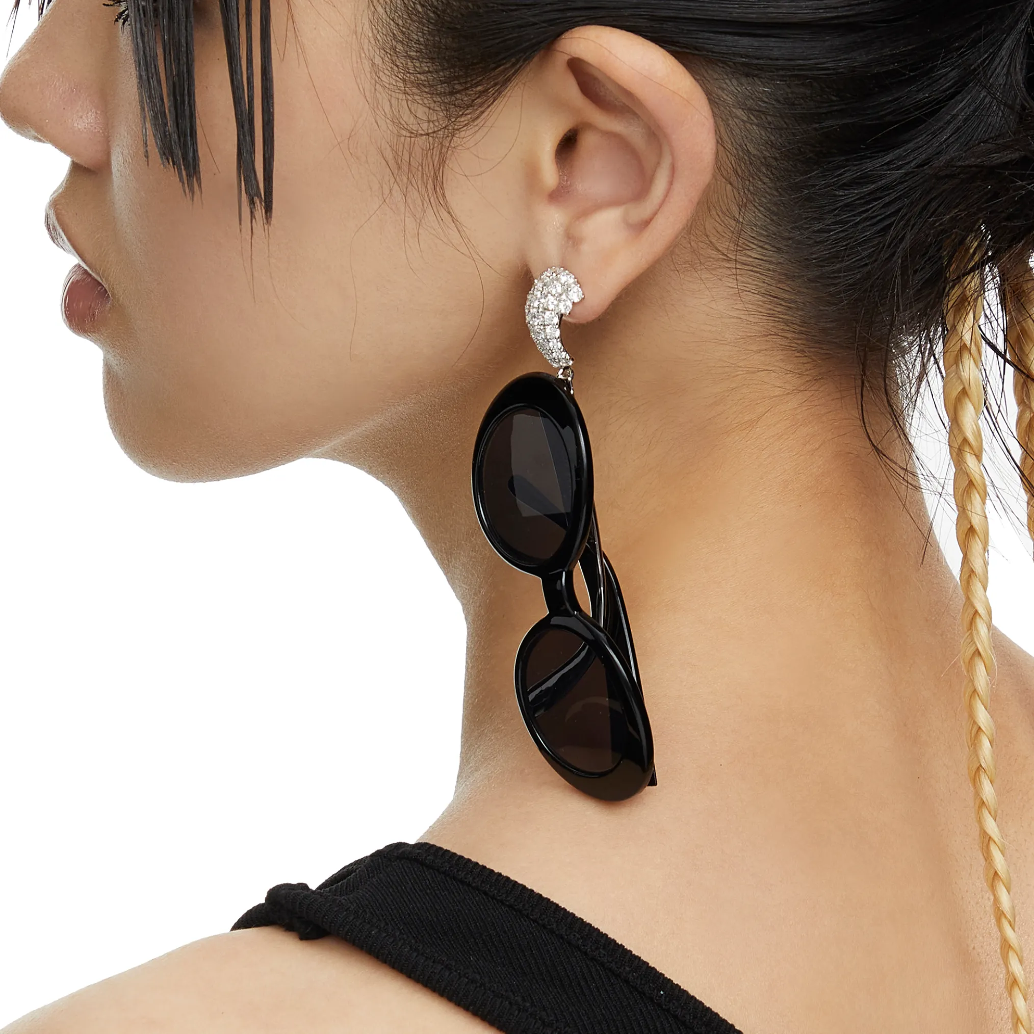 Electric Girl / Mini Sunglass Pave Earring