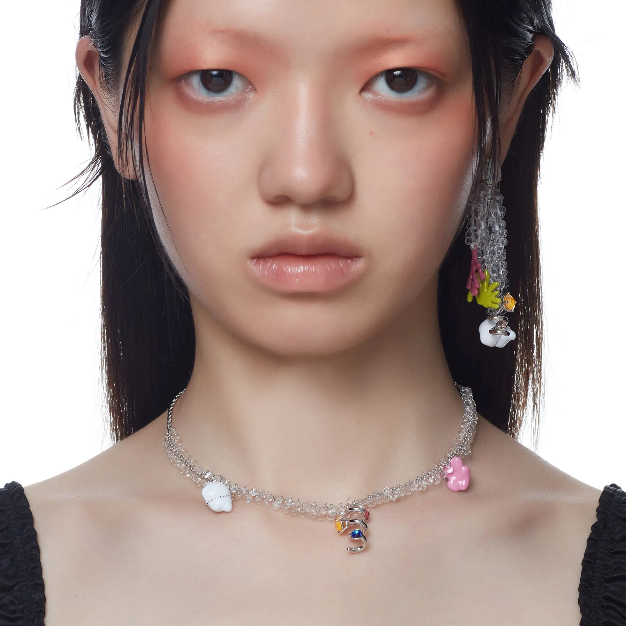 ElectricGirl / Colorful Bio Opal Tassels Earring