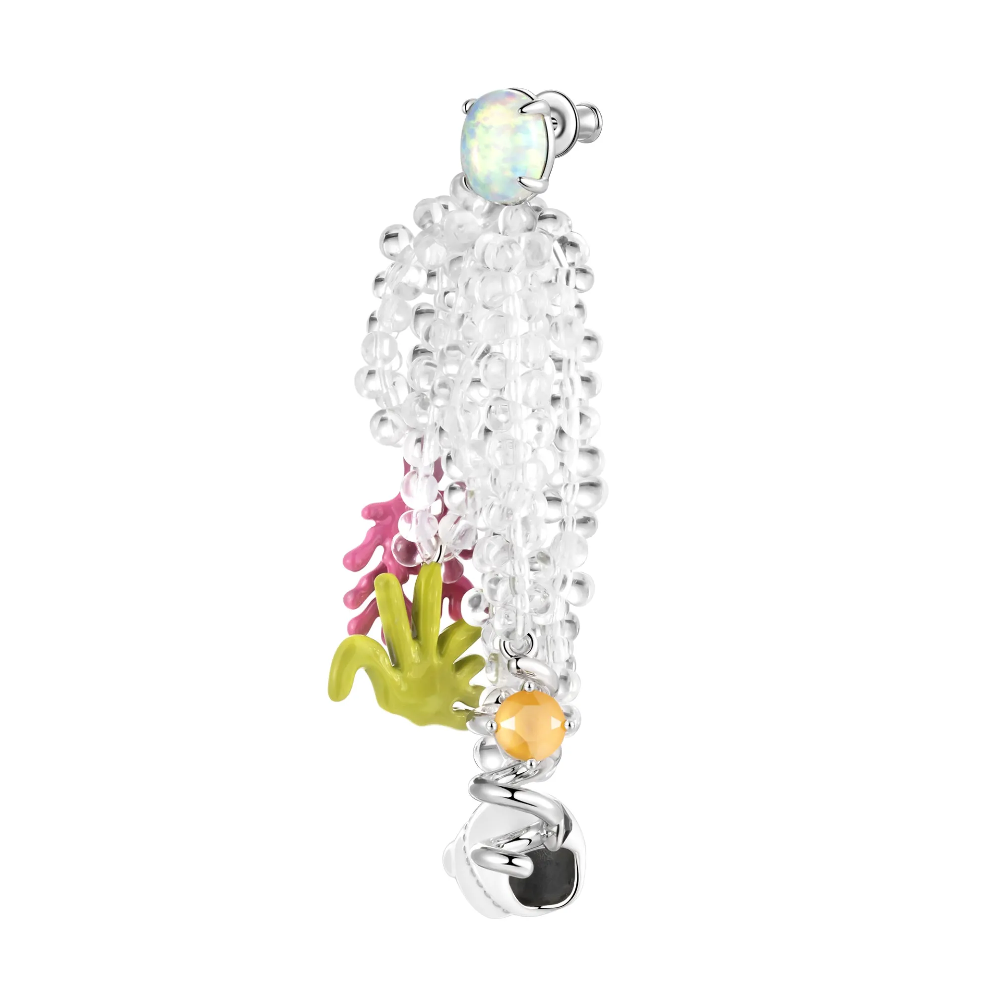 ElectricGirl / Colorful Bio Opal Tassels Earring
