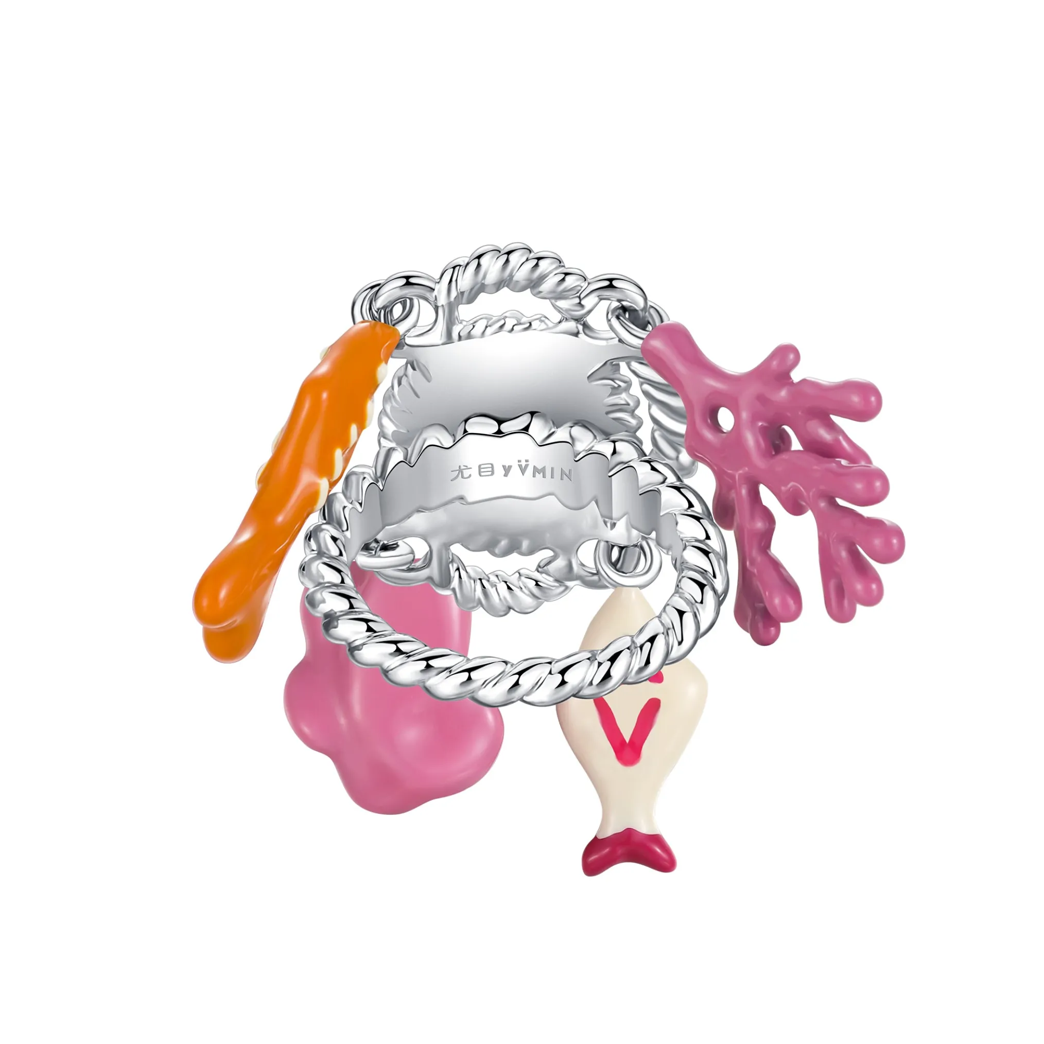 ElectricGirl / Colorful Bio Opal Ring