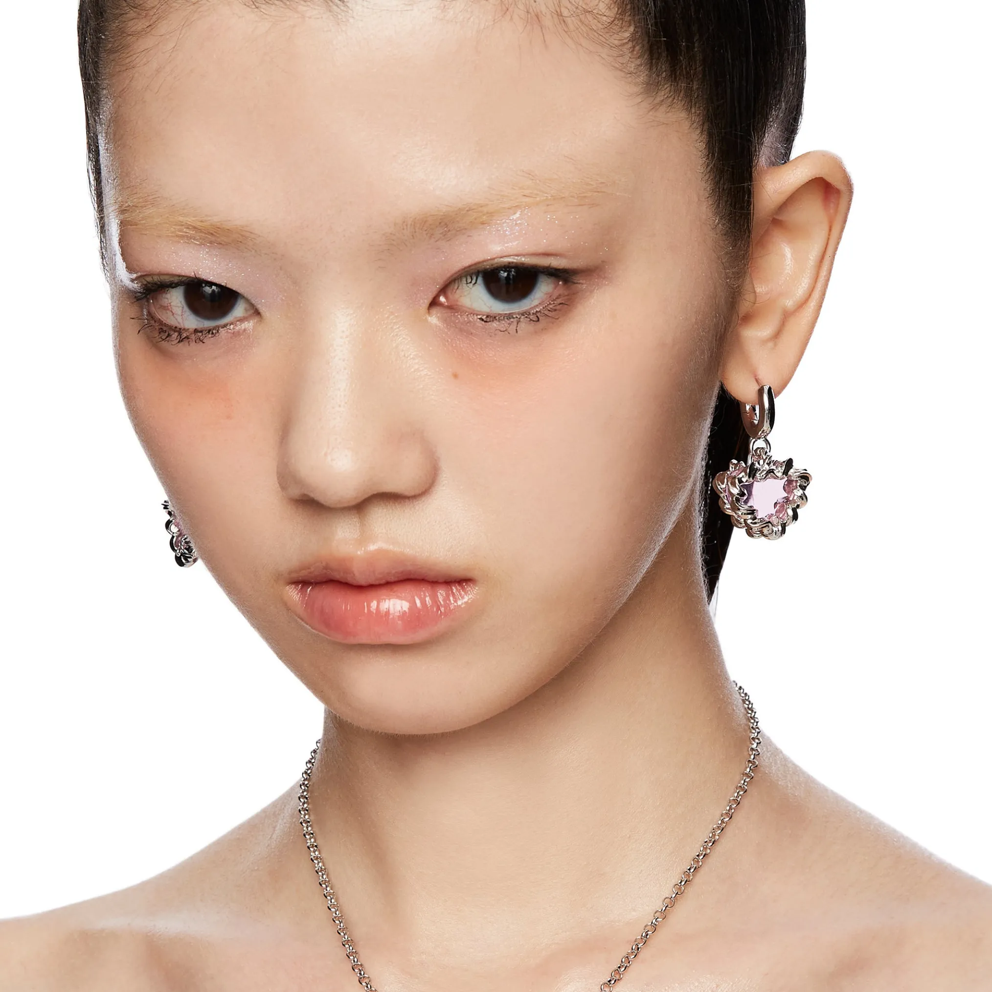 ElectricGirl / Crystal heart Earring