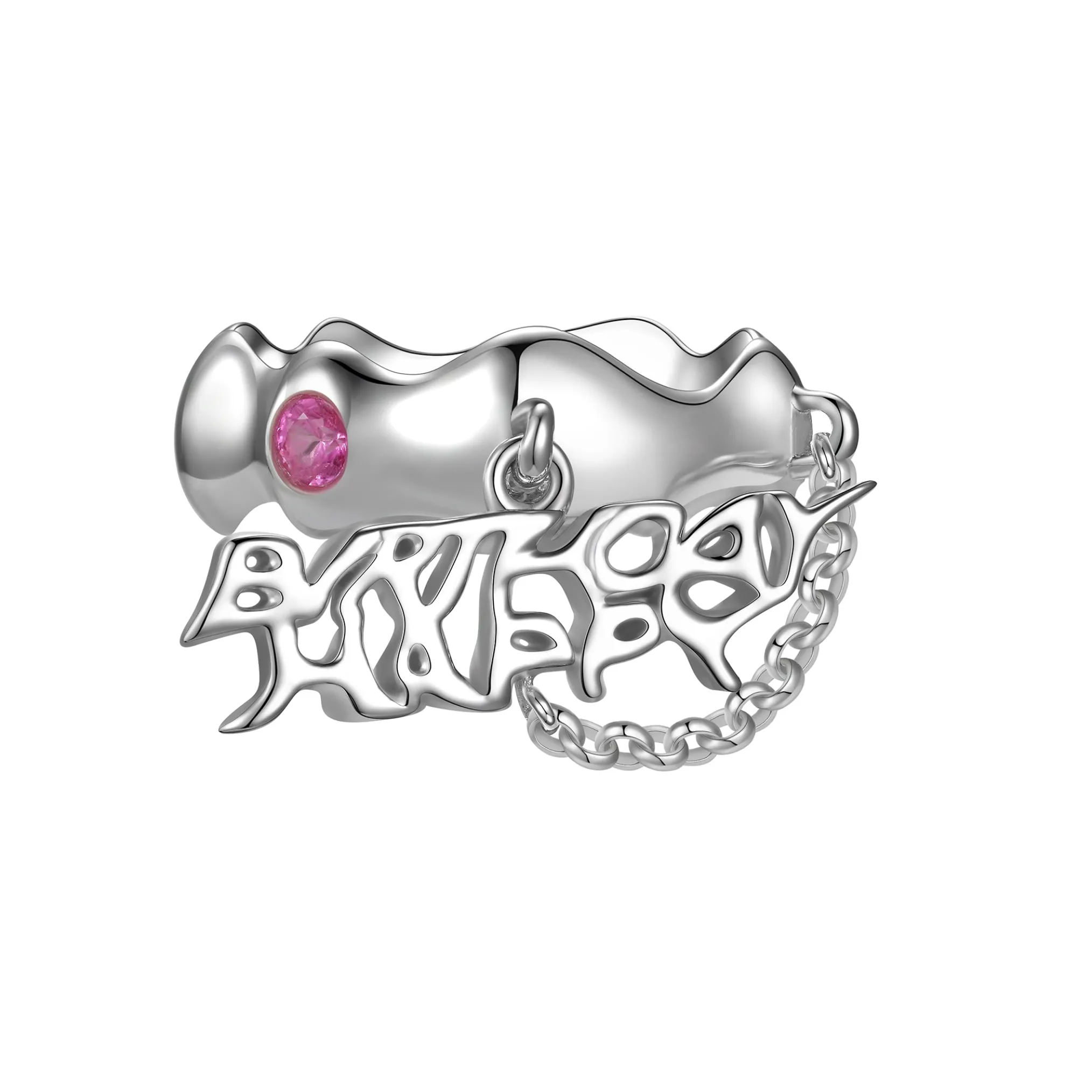 ElectricGirl / Letter pendant Ring