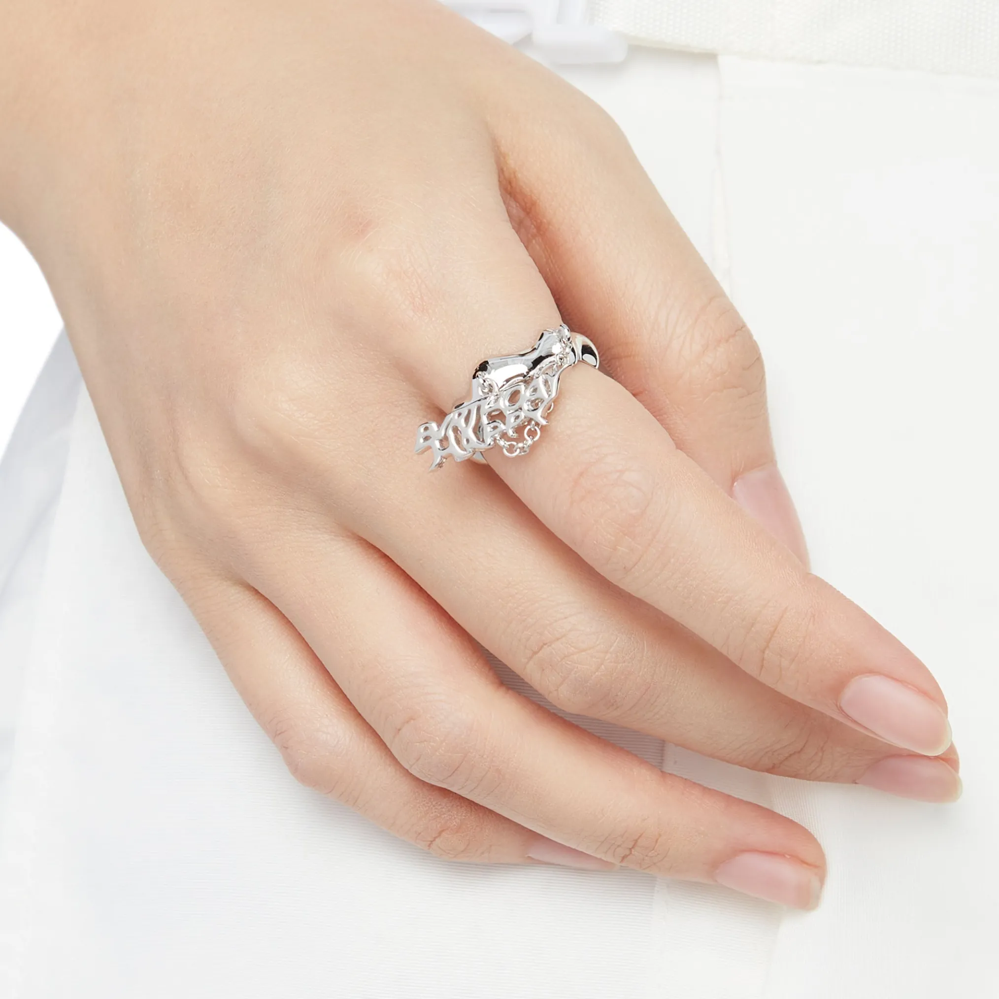 ElectricGirl / Letter pendant Ring