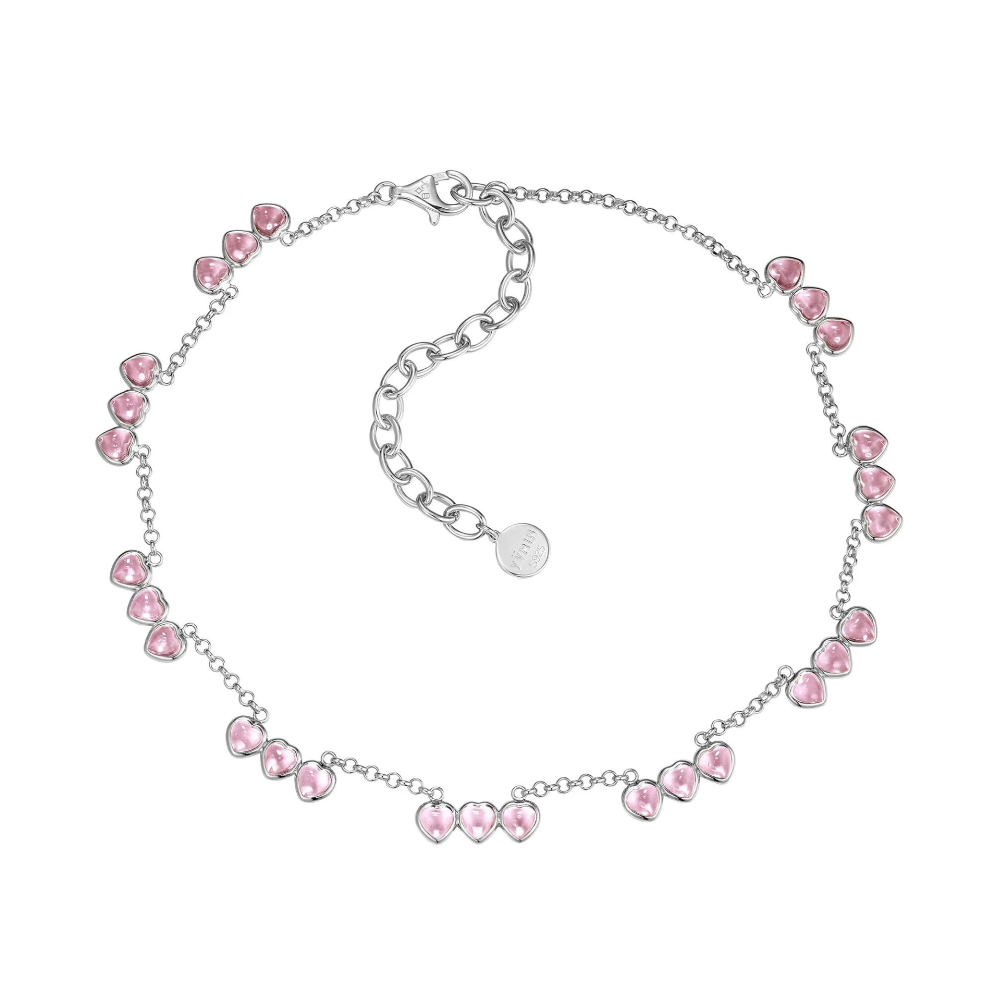 ElectricGirl / Triple crystal hearts Necklace