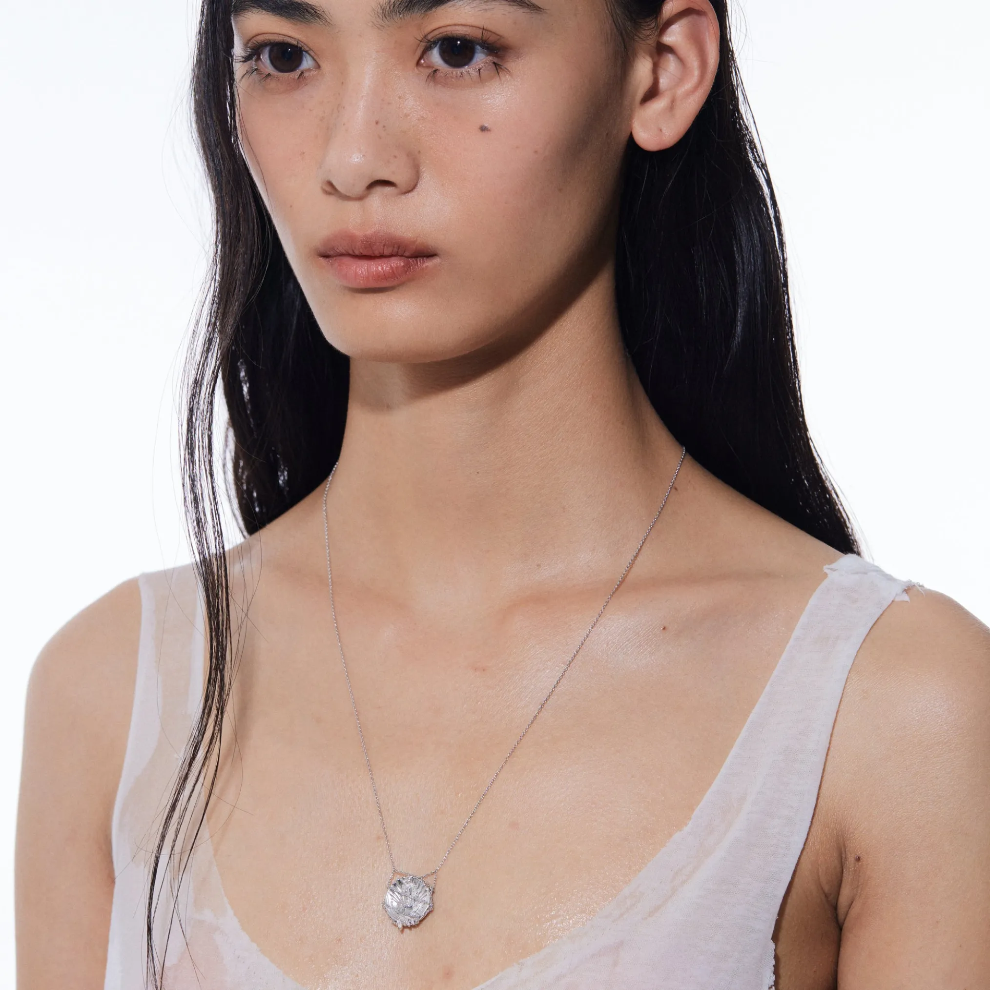 Mermaid / Mermaid Web Coin Long Necklace