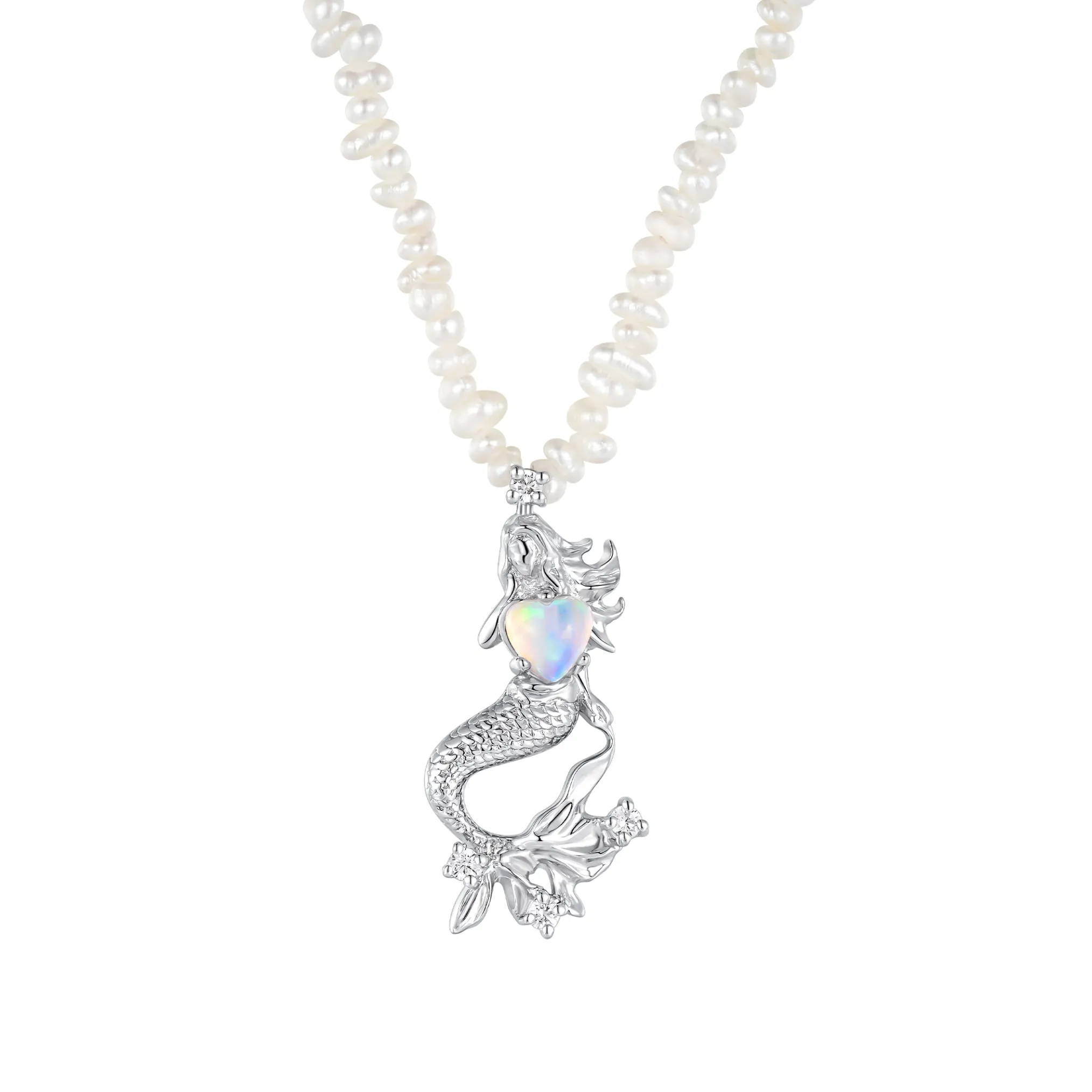 Mermaid / Opal Pearl Necklace