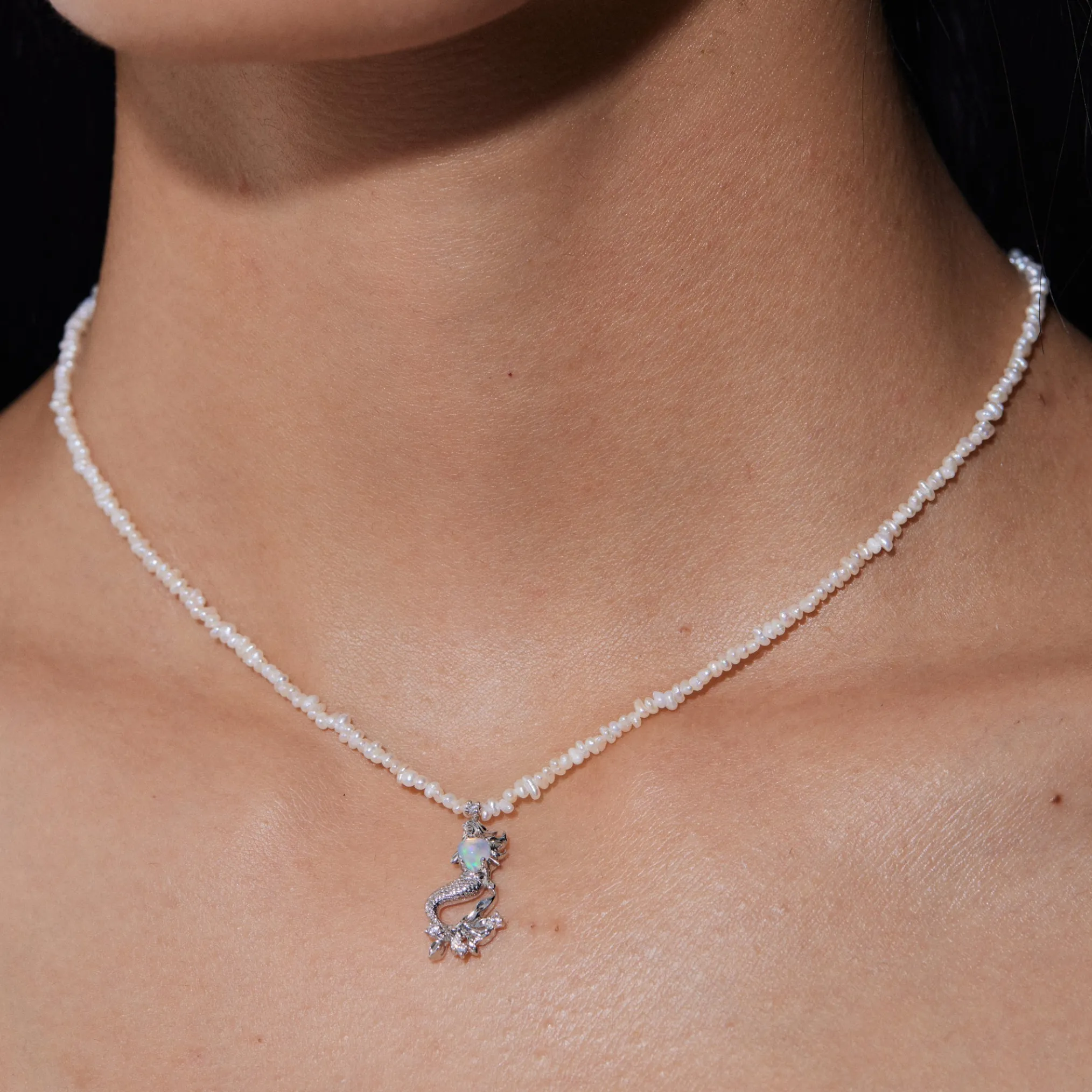 Mermaid / Opal Pearl Necklace