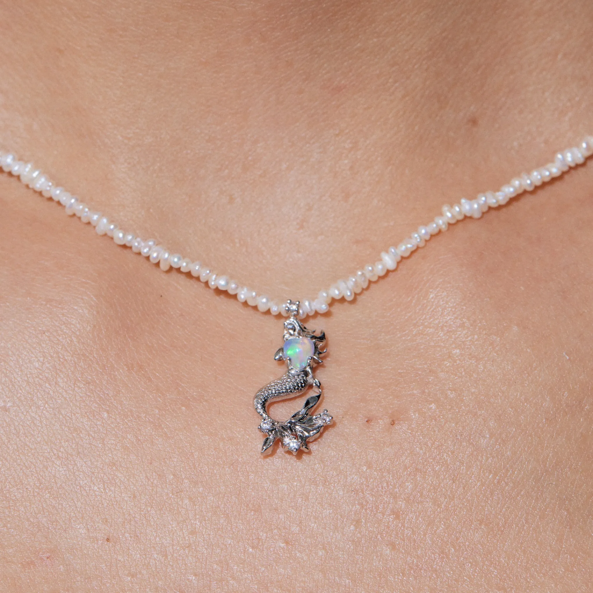 Mermaid / Opal Pearl Necklace