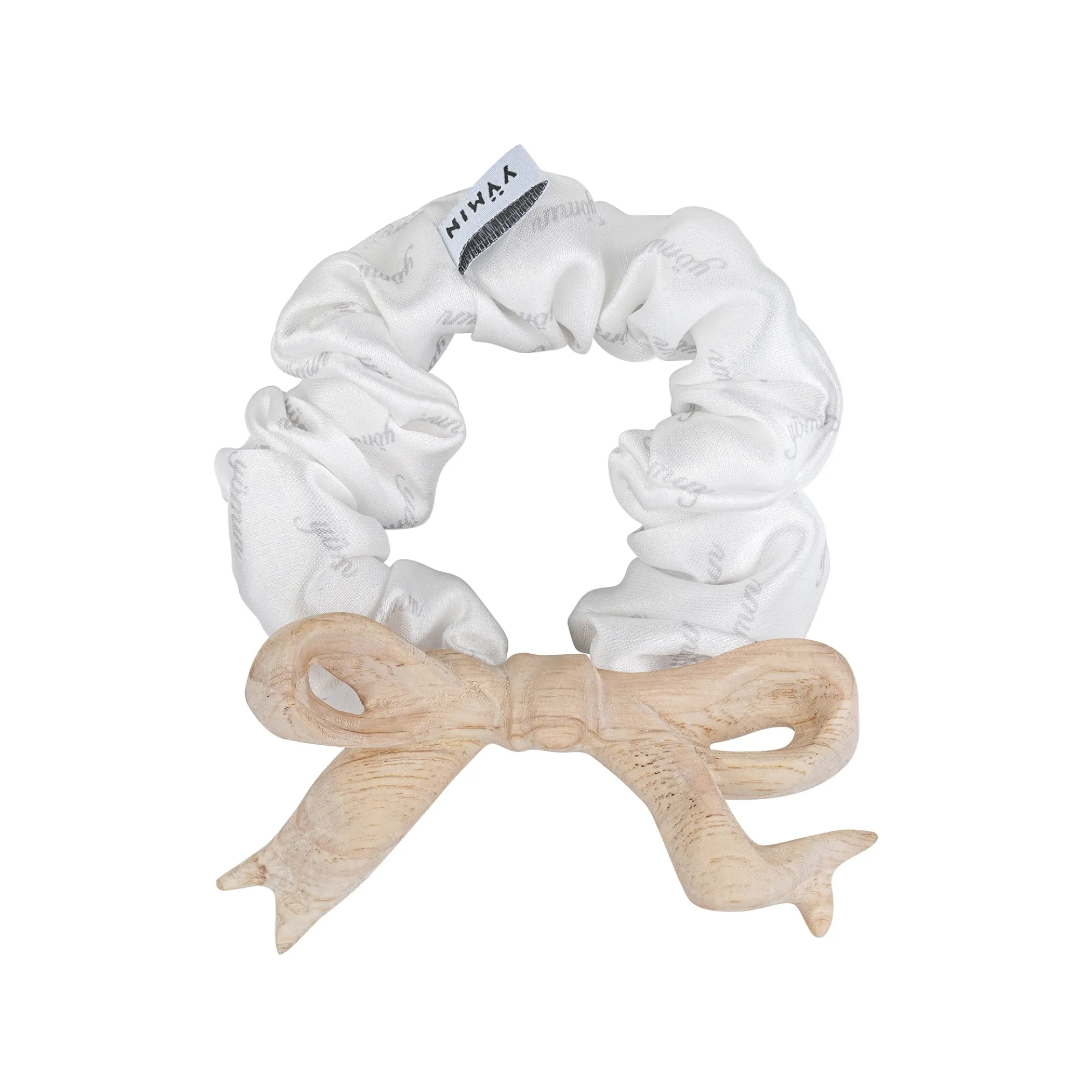 New Material / Wooden Bow Hair Tie