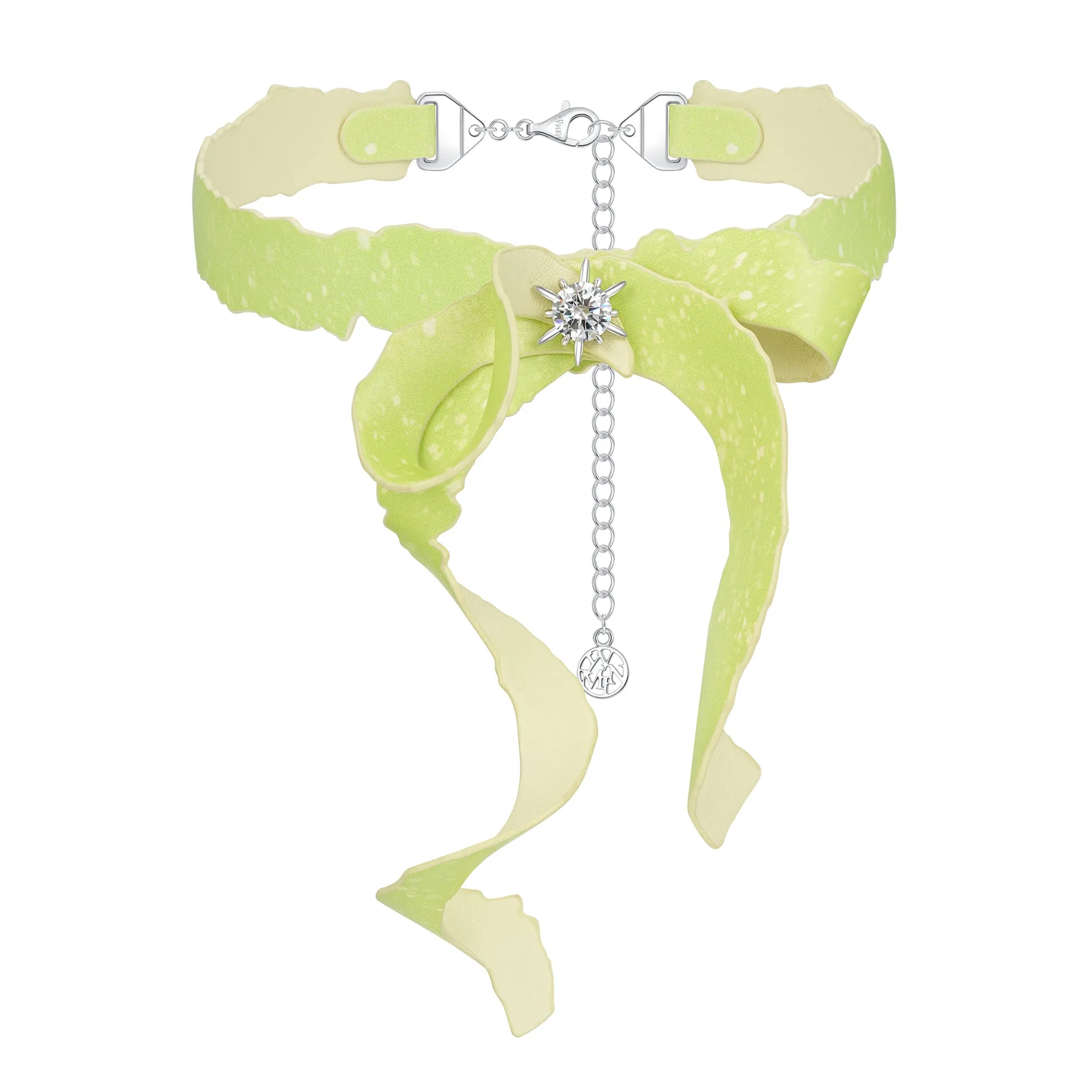 Paradise / Apple Peel Bowknot Necklace