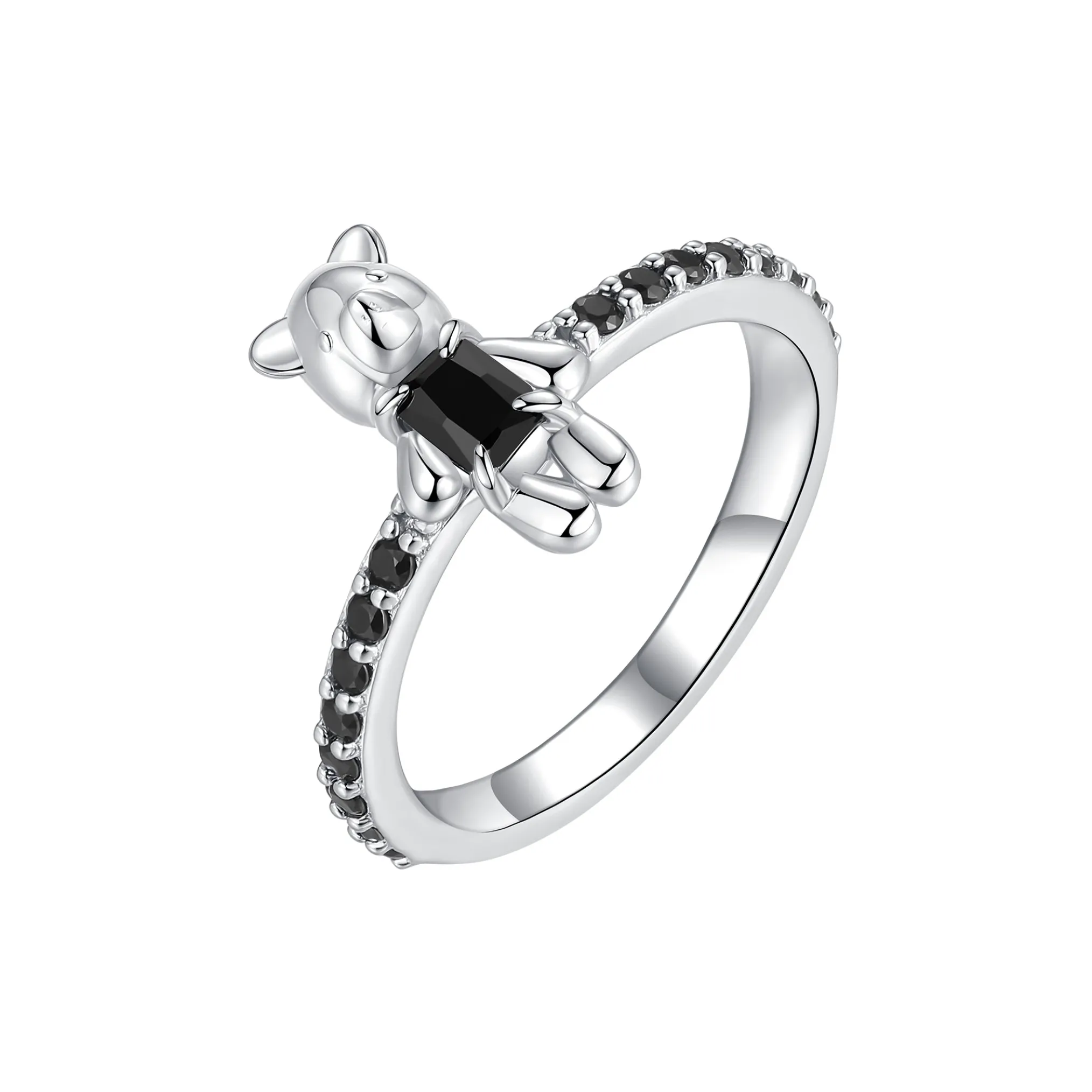 Paradise / Bear Inlaid Stone Ring