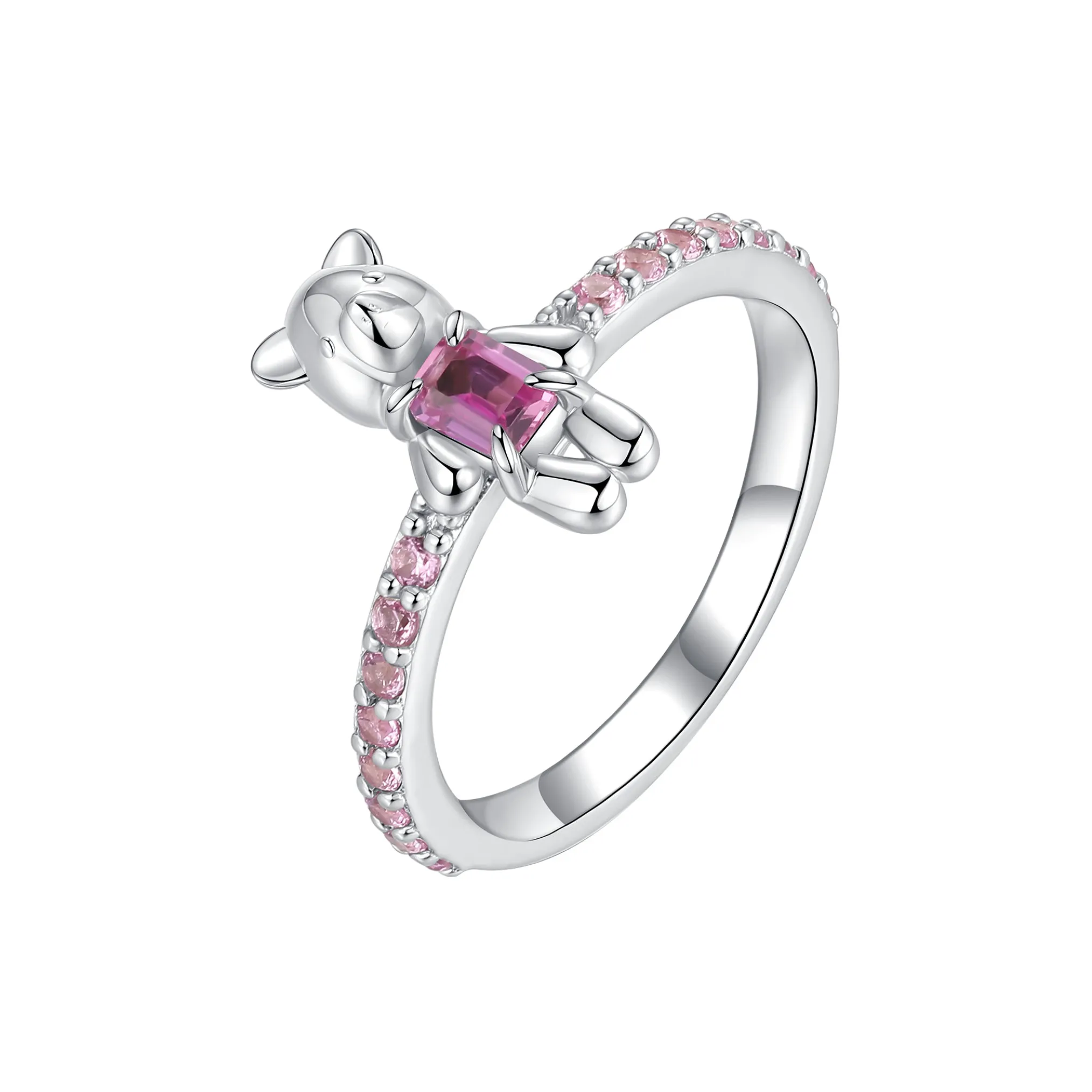 Paradise / Bear Inlaid Stone Ring