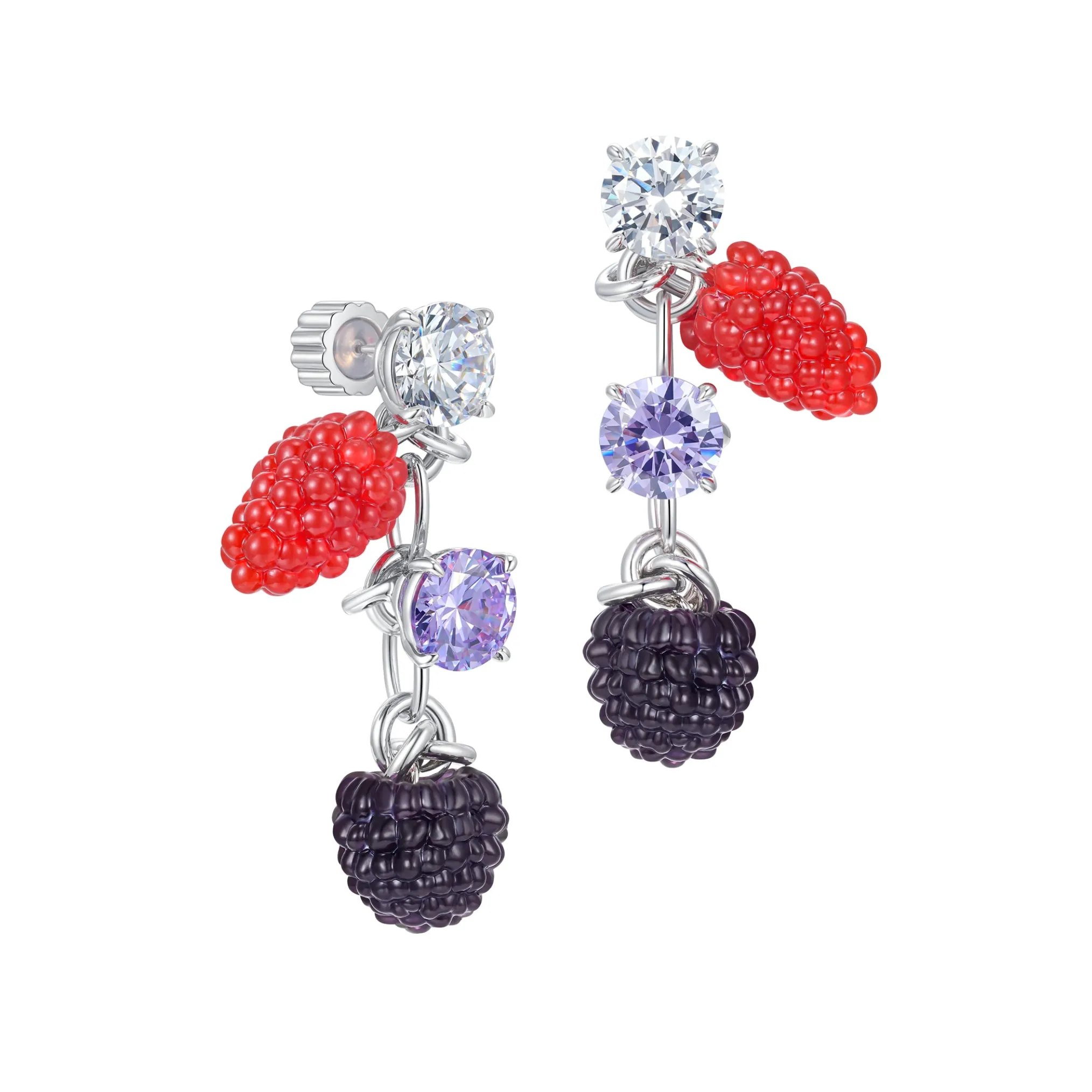 Paradise / Berries Gemstone Lock Earring