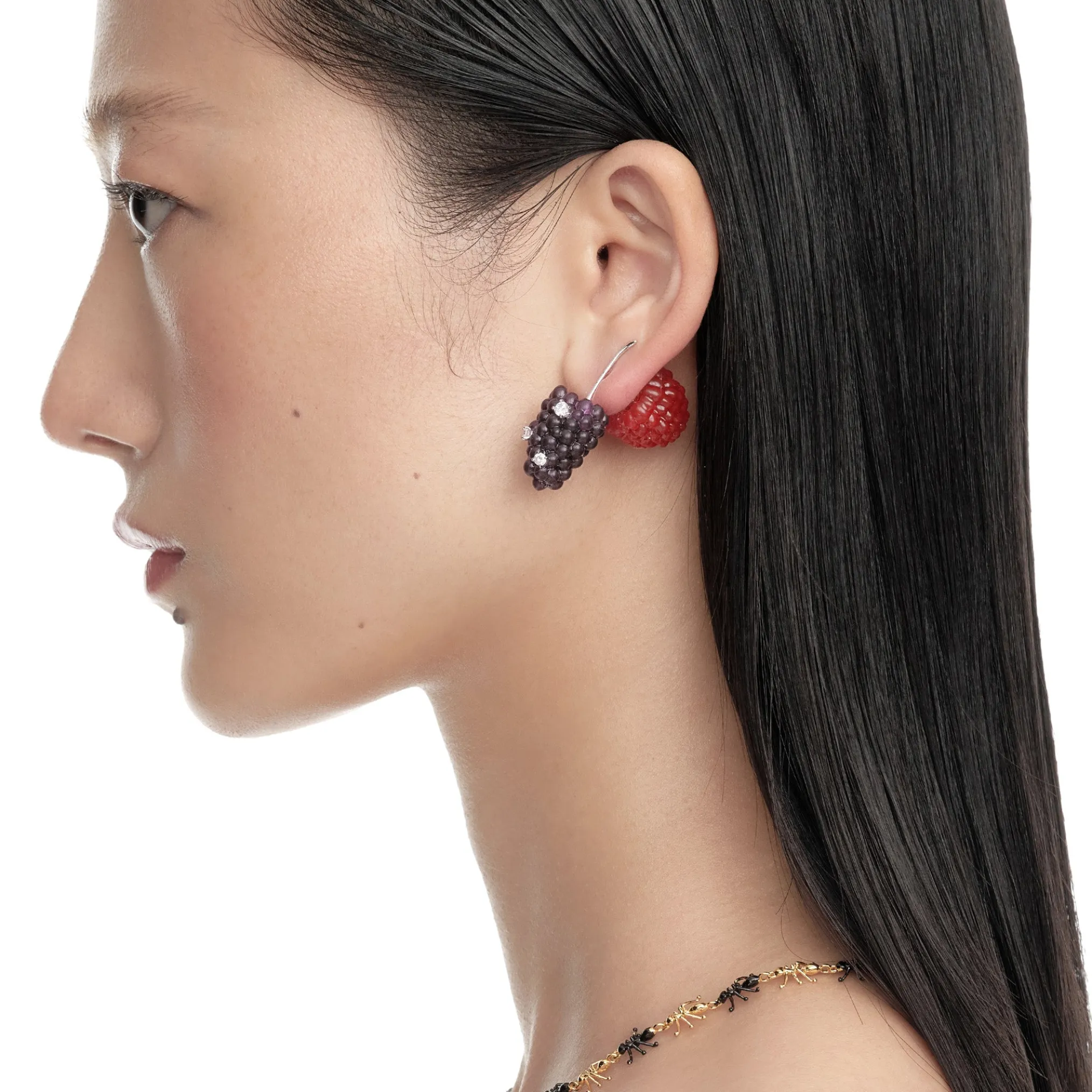 Paradise / Berries Double Side Earring