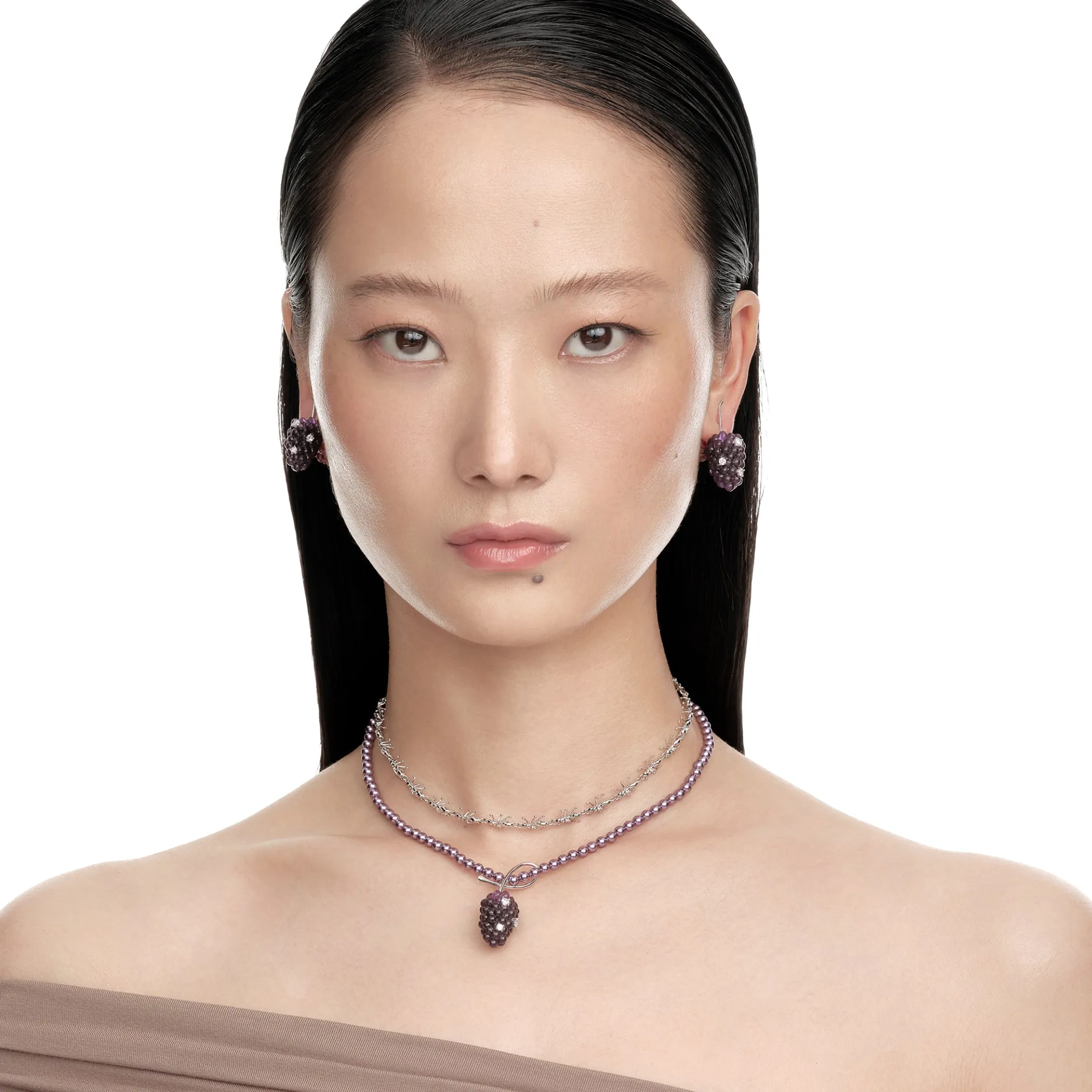 Paradise / Berries Double Side Earring