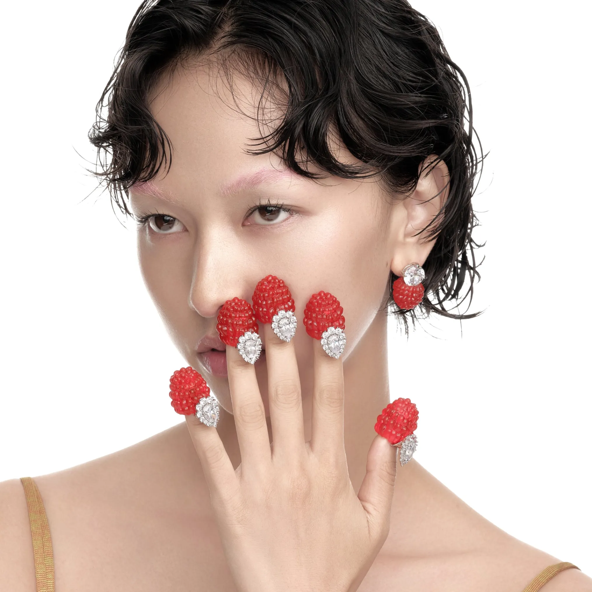 Paradise / Berry Gemstone Earring