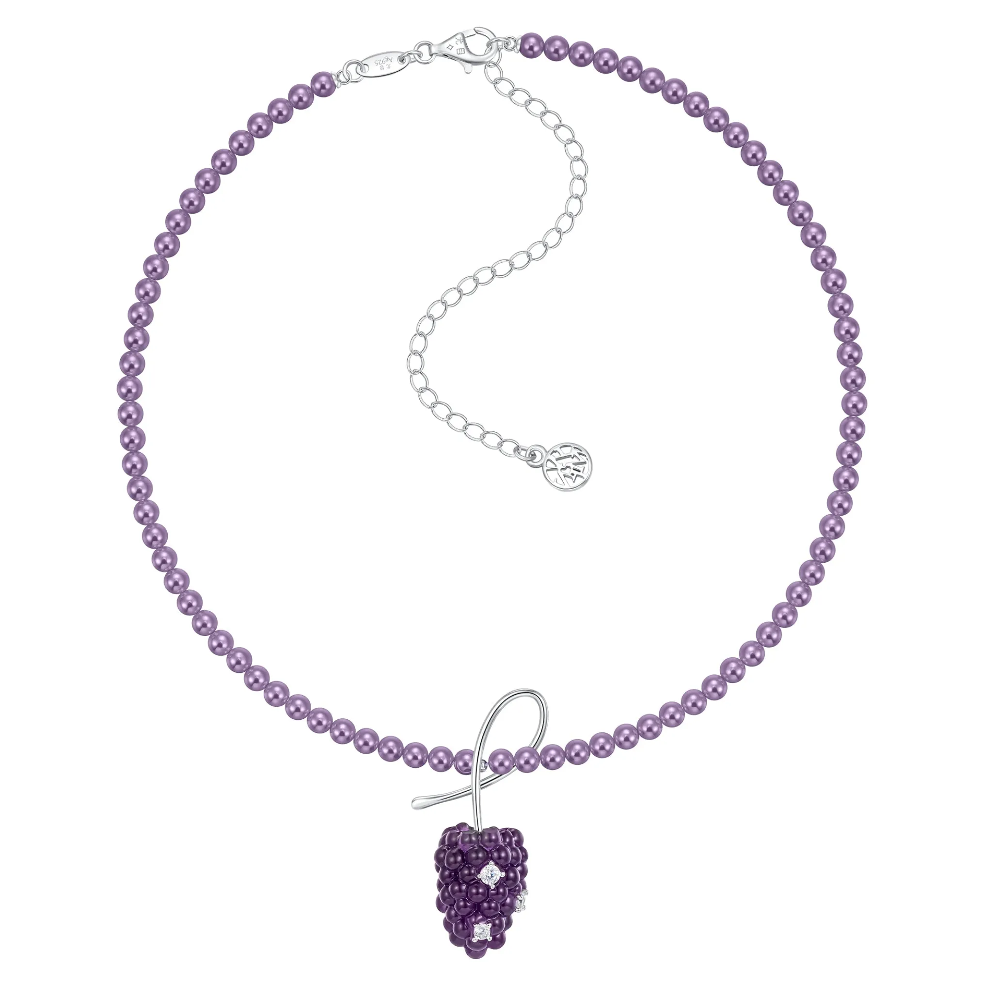 Paradise / Berry Pearl Necklace