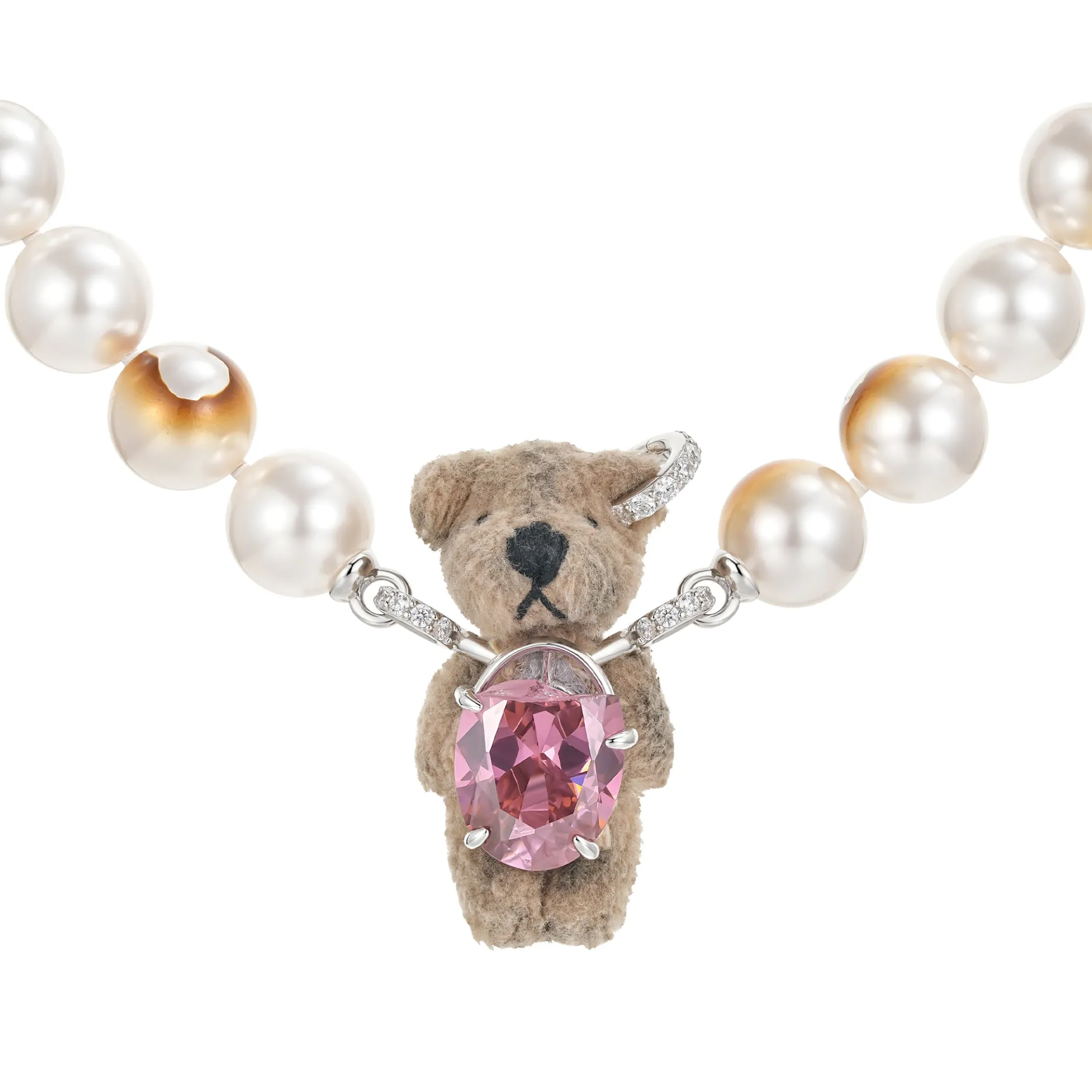 Paradise / Broken Furry Bear Necklace