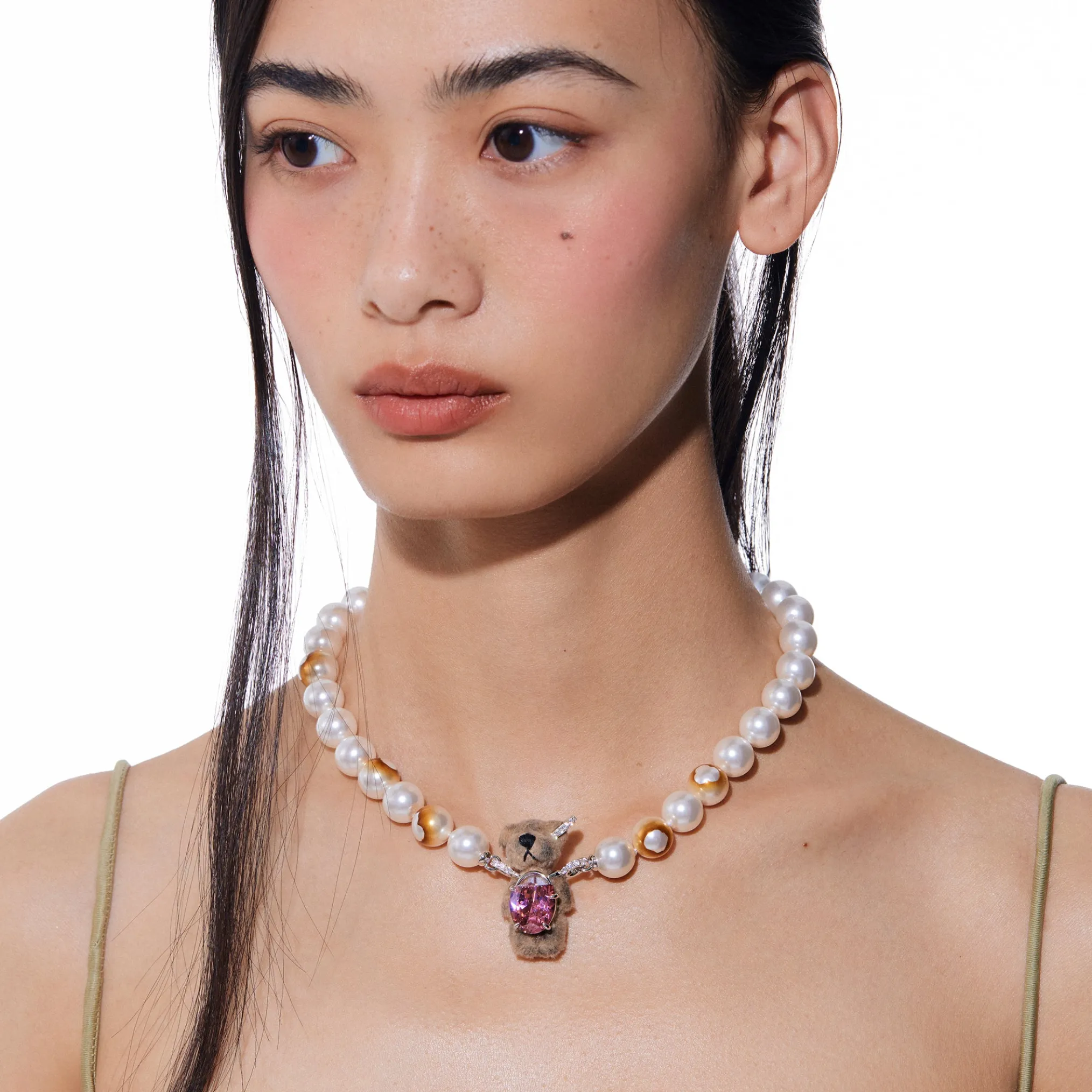 Paradise / Broken Furry Bear Necklace