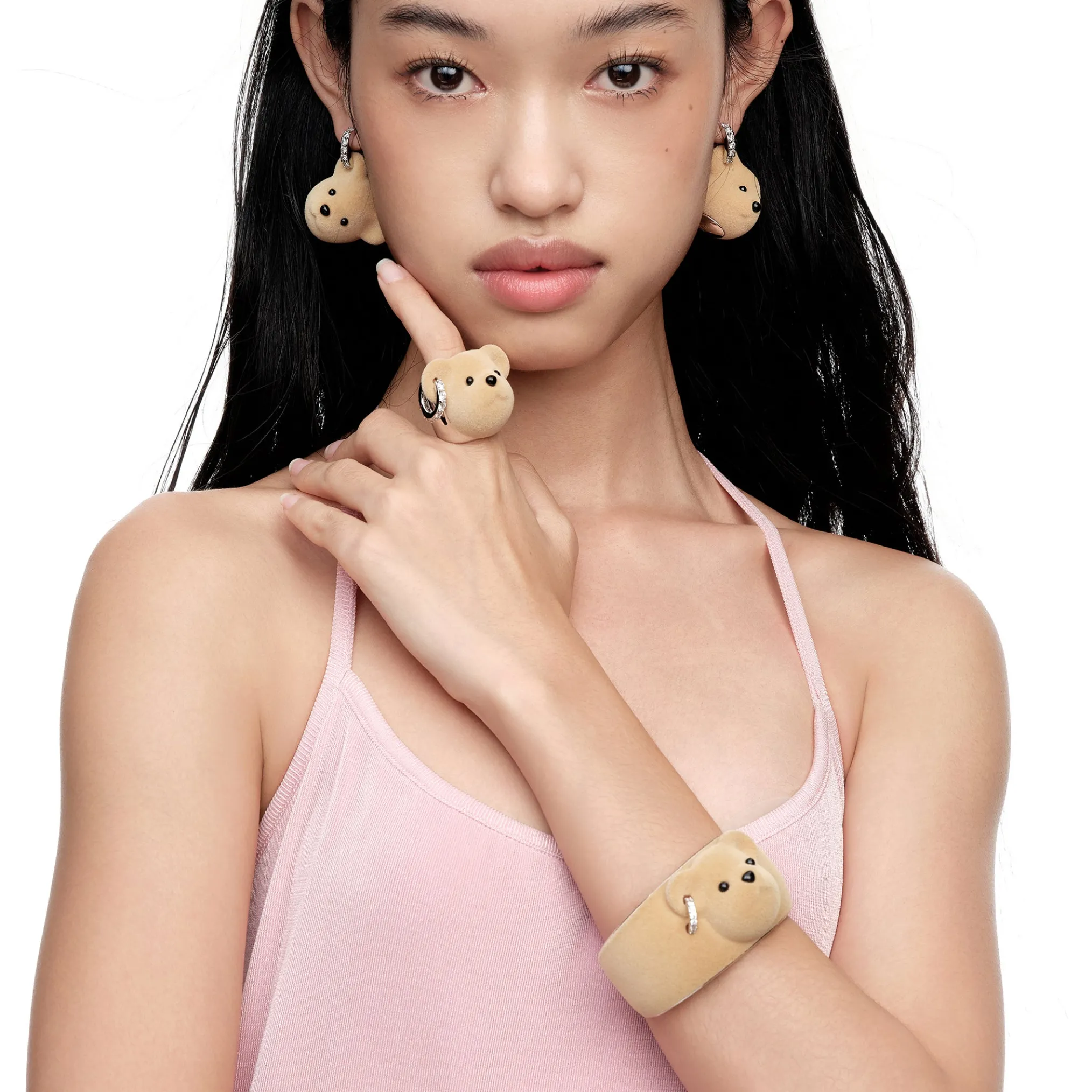 Paradise / Flocked Bear Head Bracelet