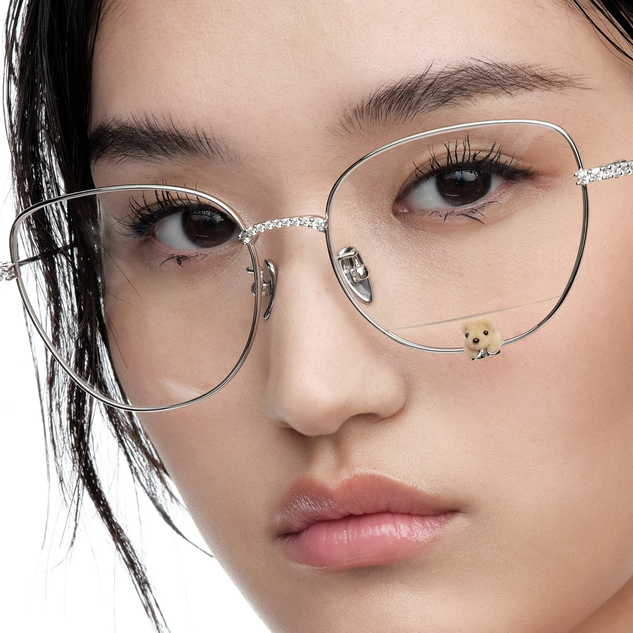 Paradise / Flocked Bear Decoration Glasses