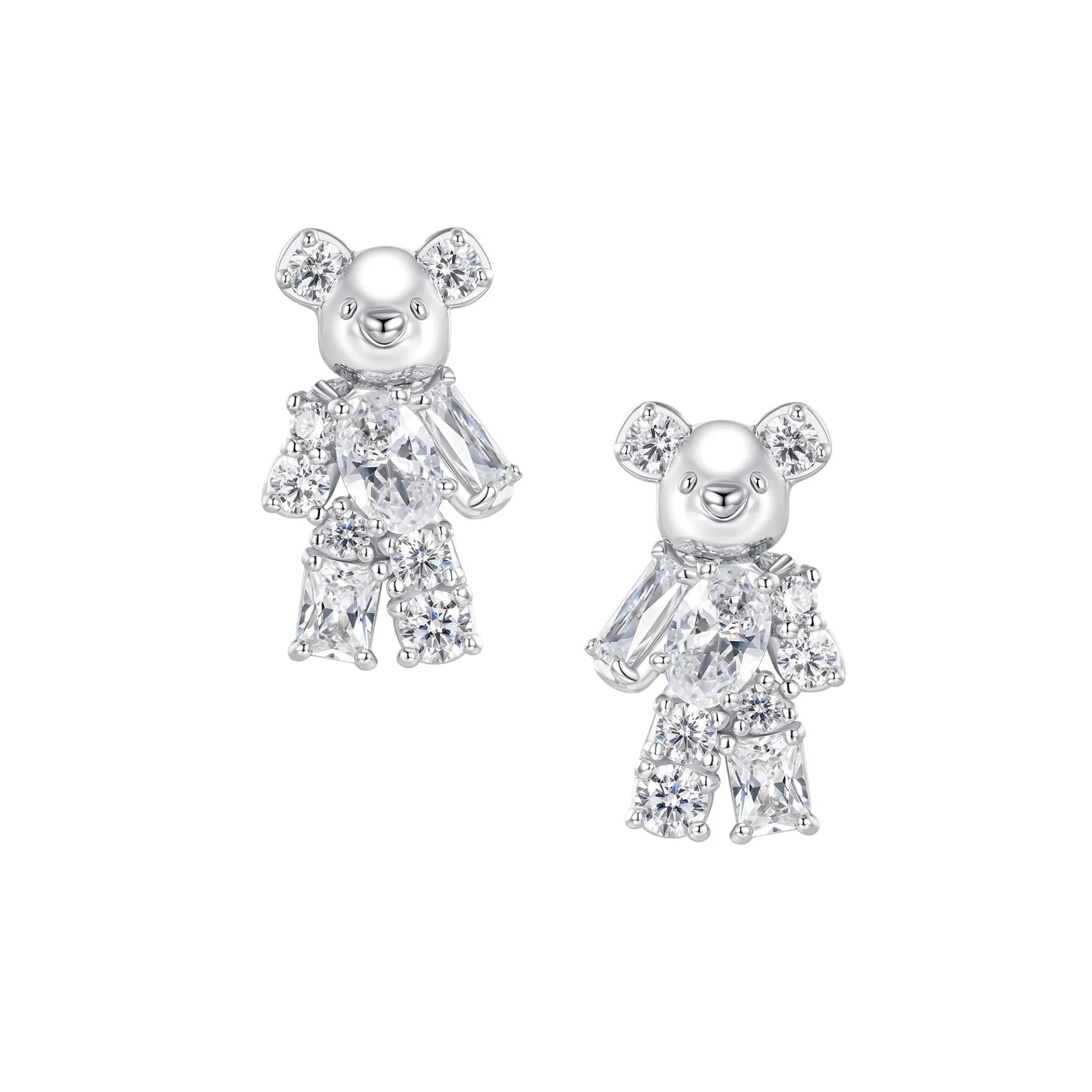 Paradise / Gemstone Patch up Mini Bear Earring