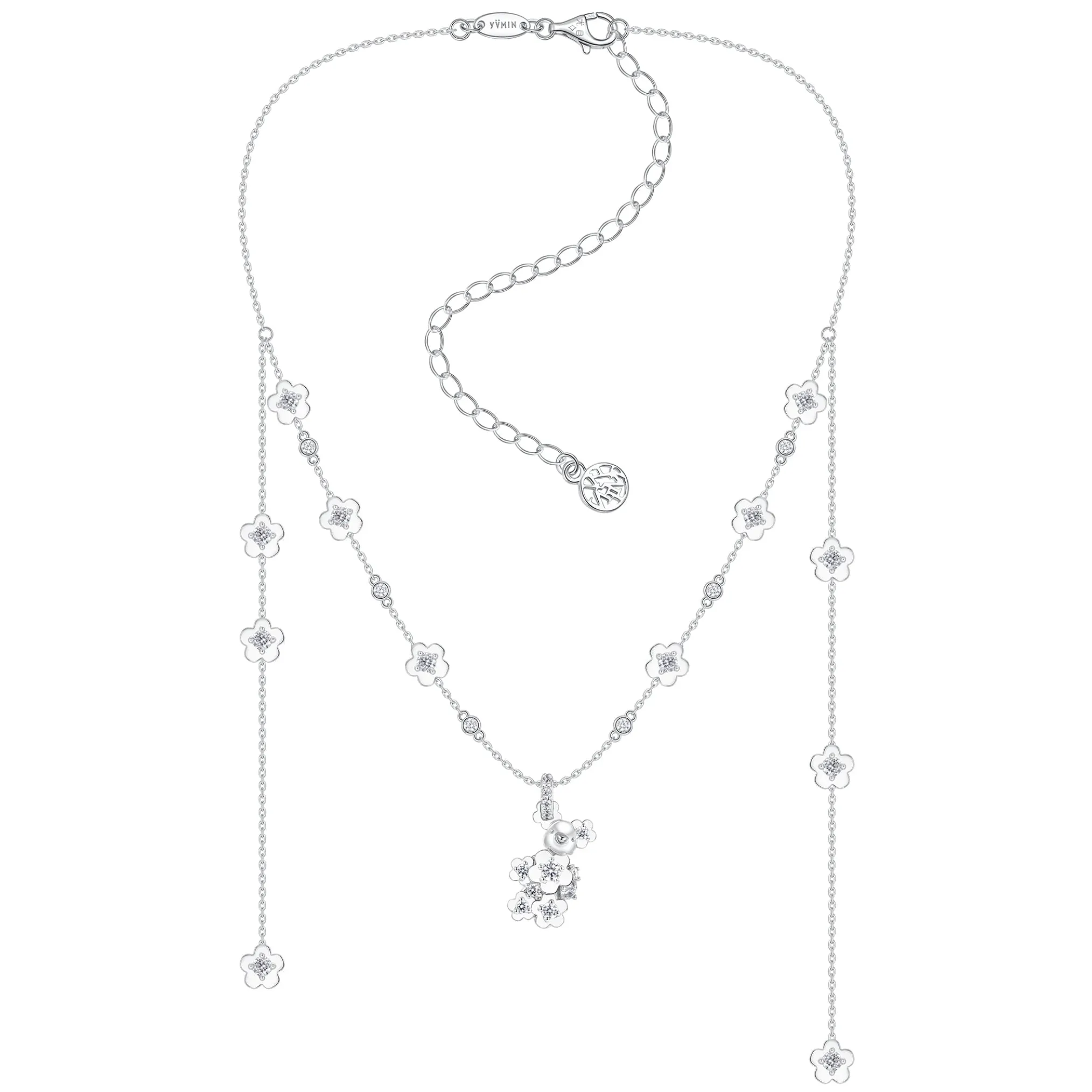 Paradise / Gemstone Patch up Mini Bear Pendant Necklace