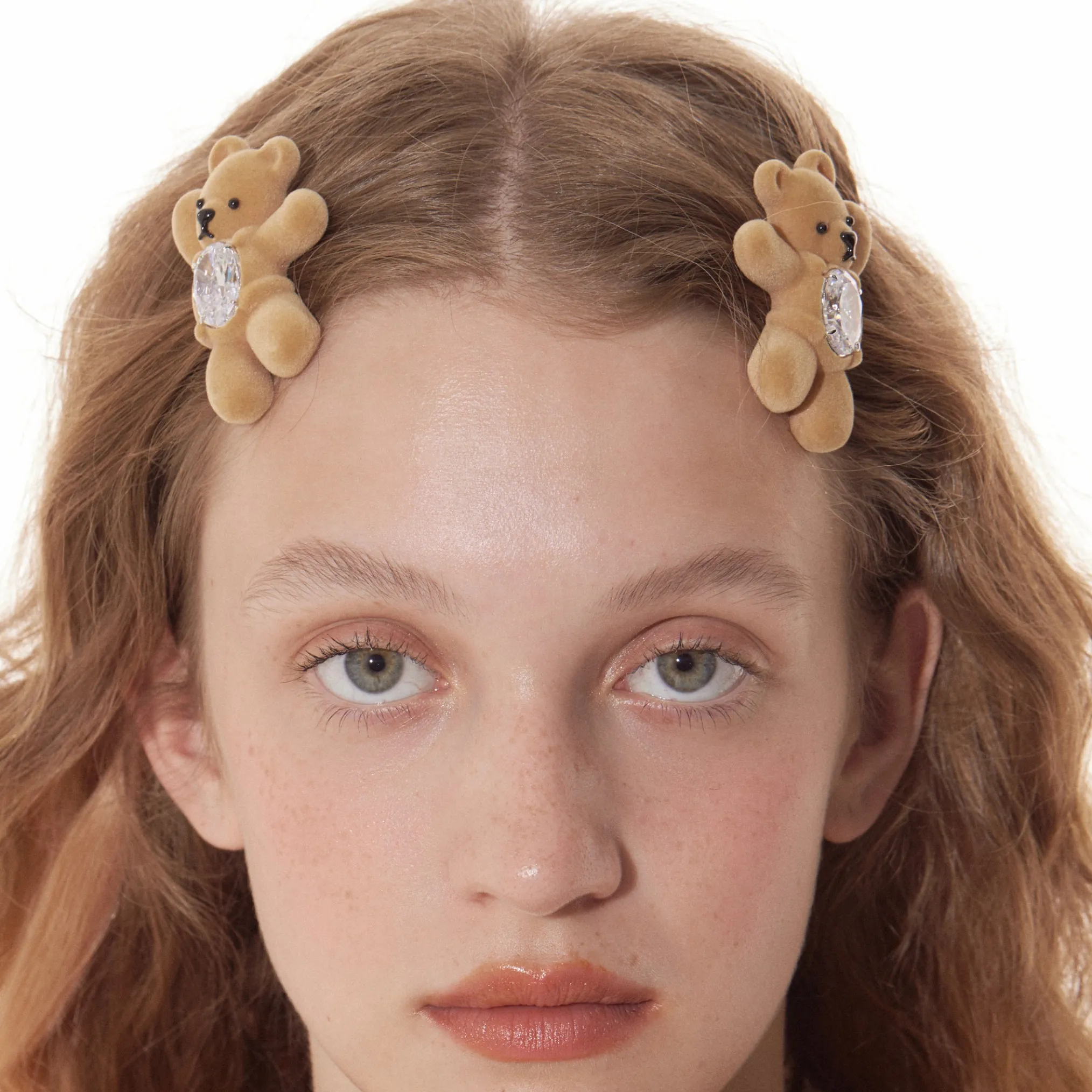 Paradise / Greeting Bear Gemstone Hair Clip