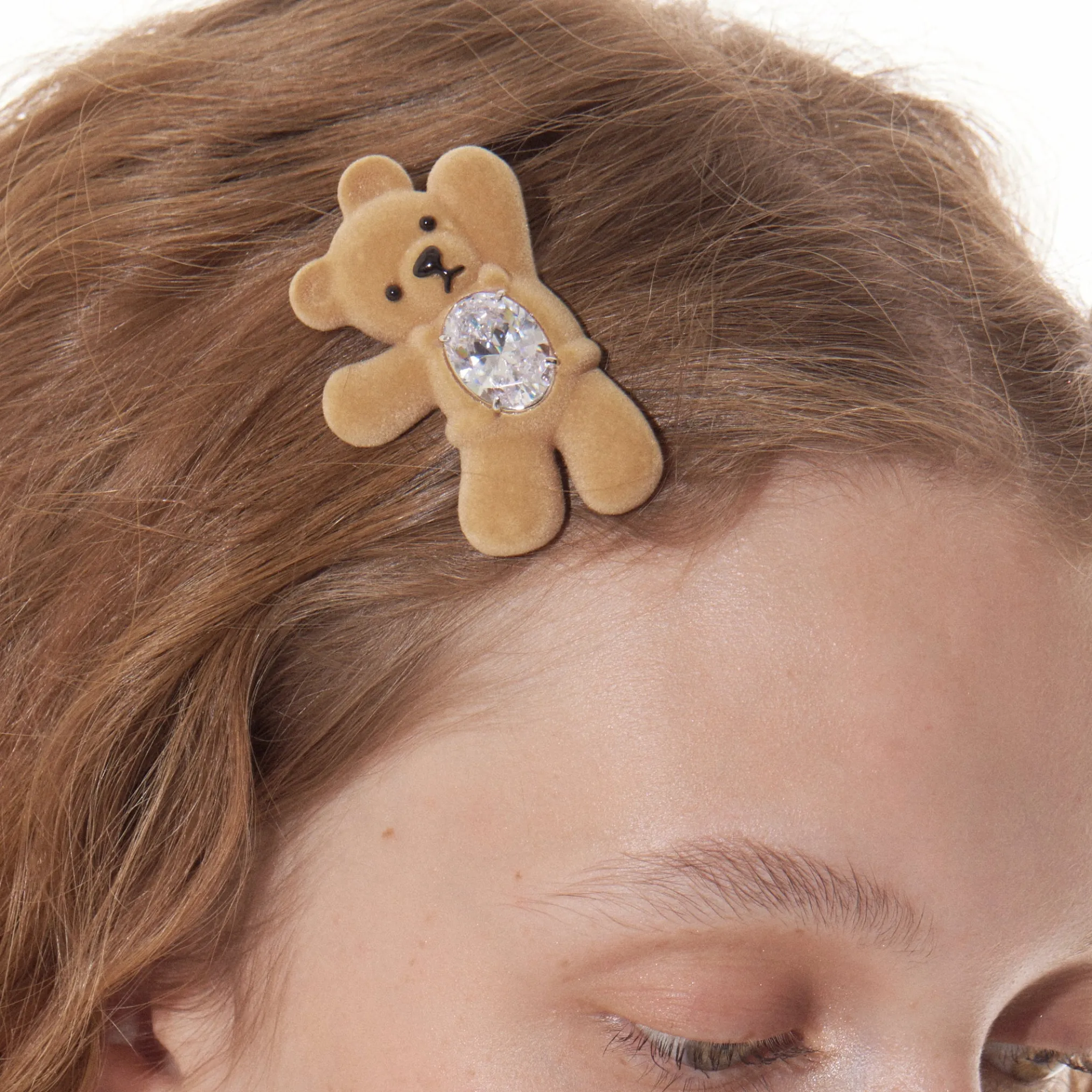 Paradise / Greeting Bear Gemstone Hair Clip
