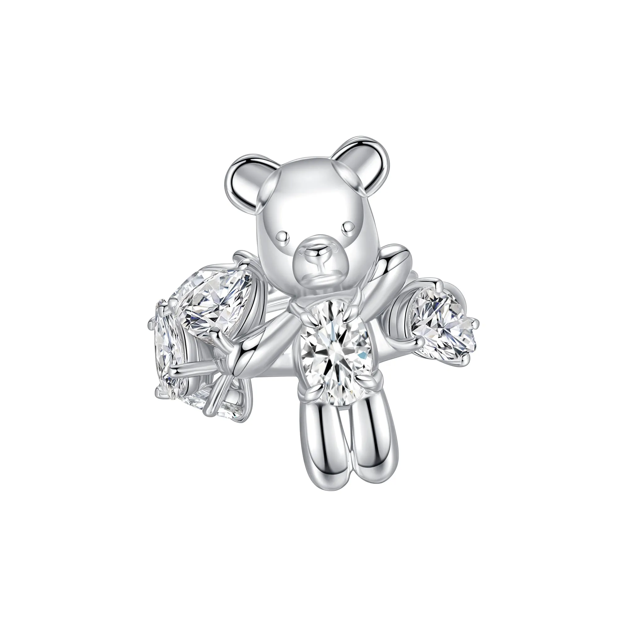 Paradise / Irregular Gem Bear Ear Clip