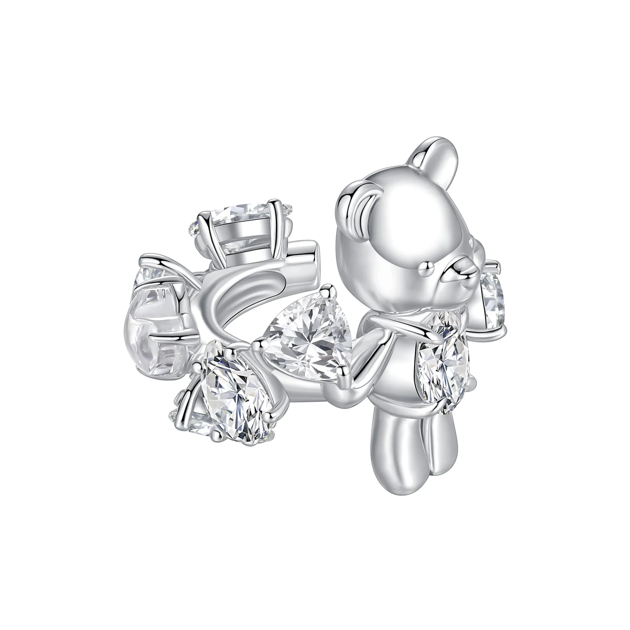 Paradise / Irregular Gem Bear Ear Clip