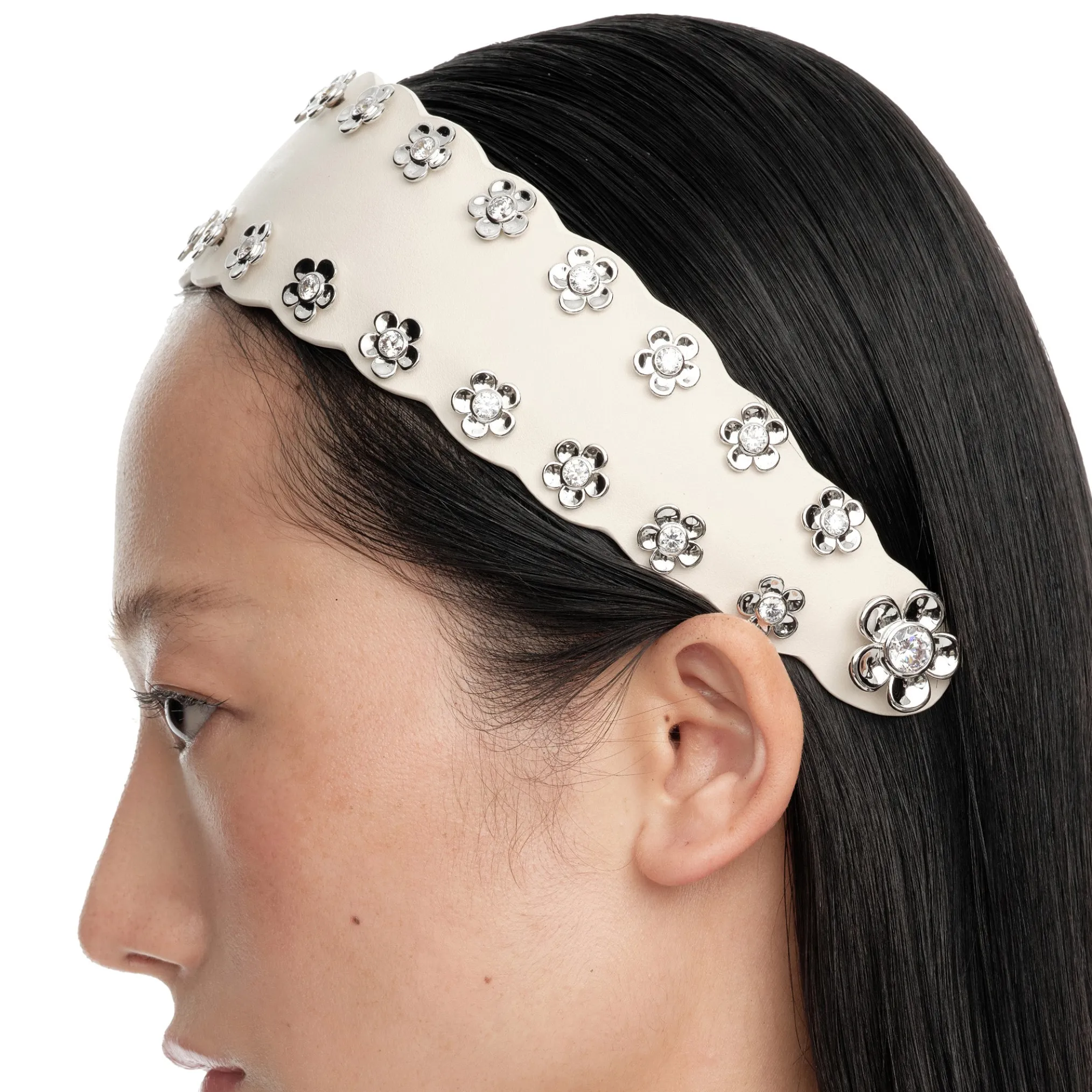 Paradise / Leather Flower Hair Band