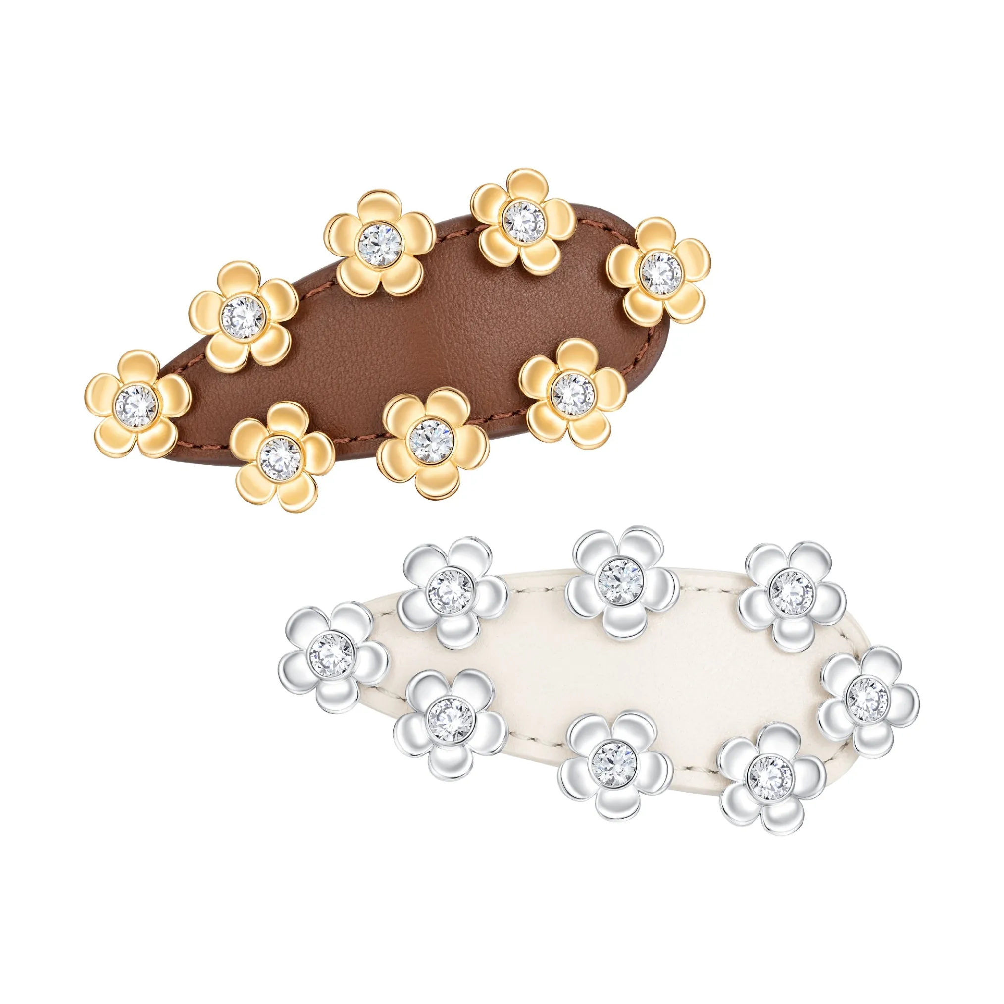 Paradise / Leather Flower Hair Clip