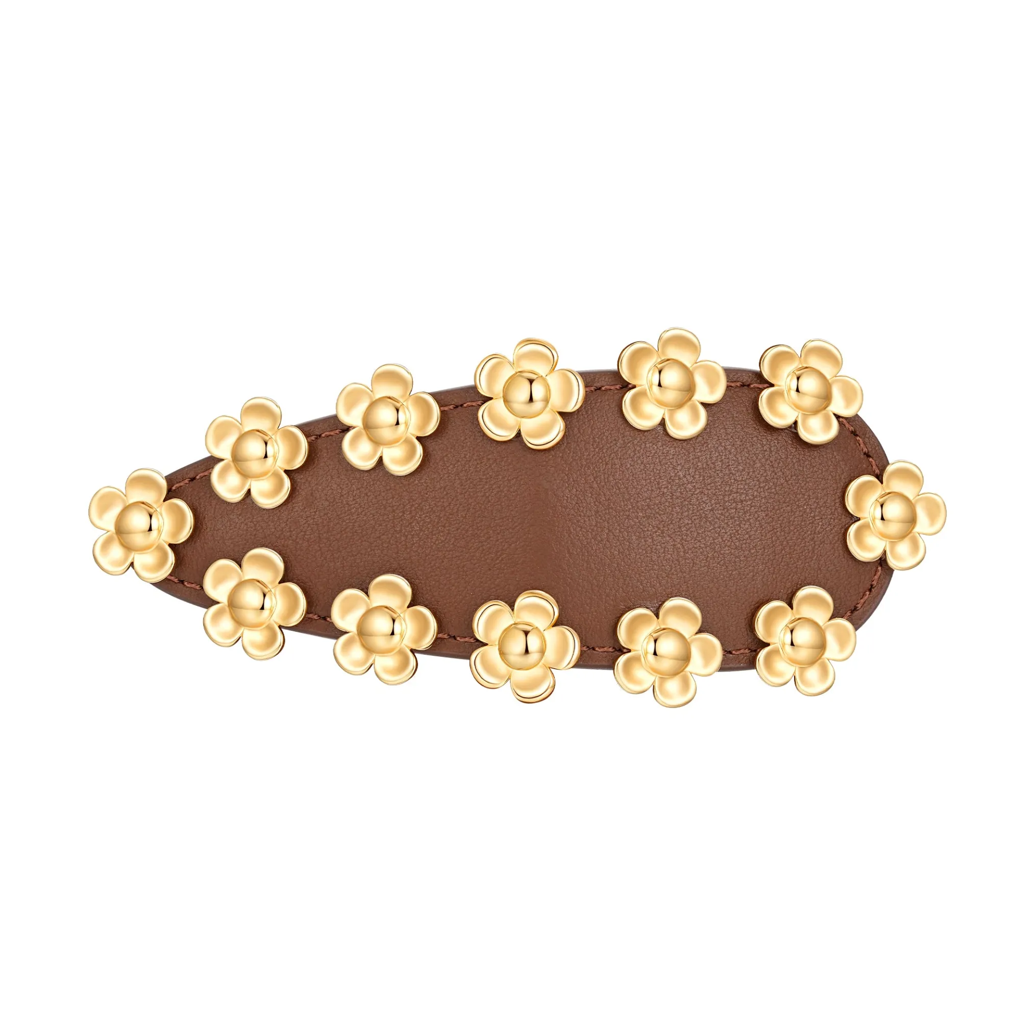 Paradise / Leather Flower Hair Clip