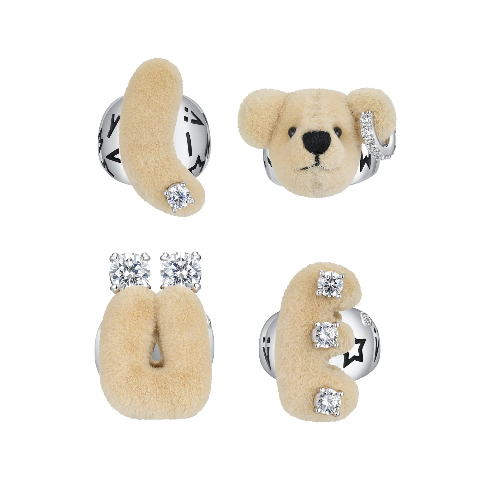 Paradise / LOVE Bear Ring Set