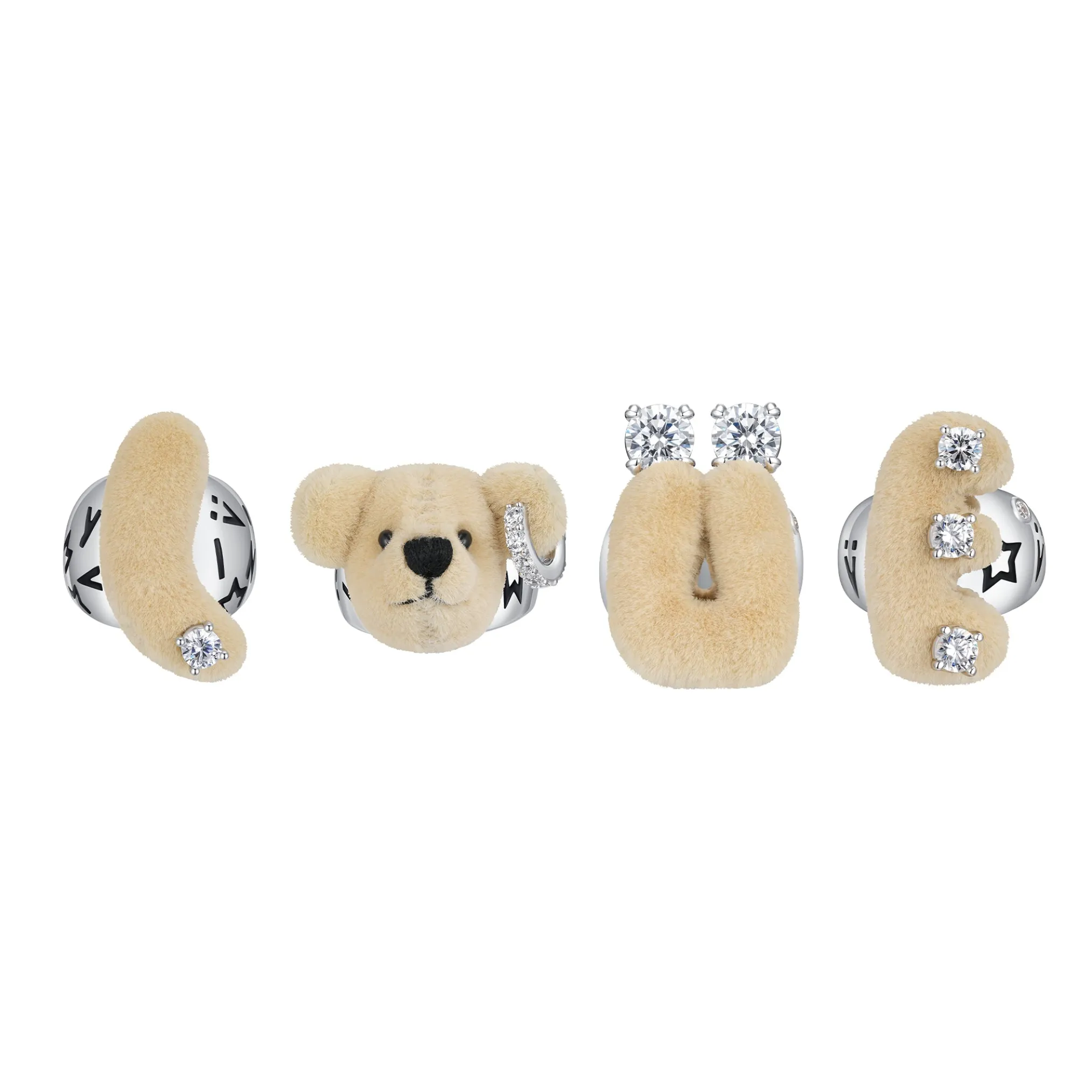 Paradise / LOVE Bear Ring Set