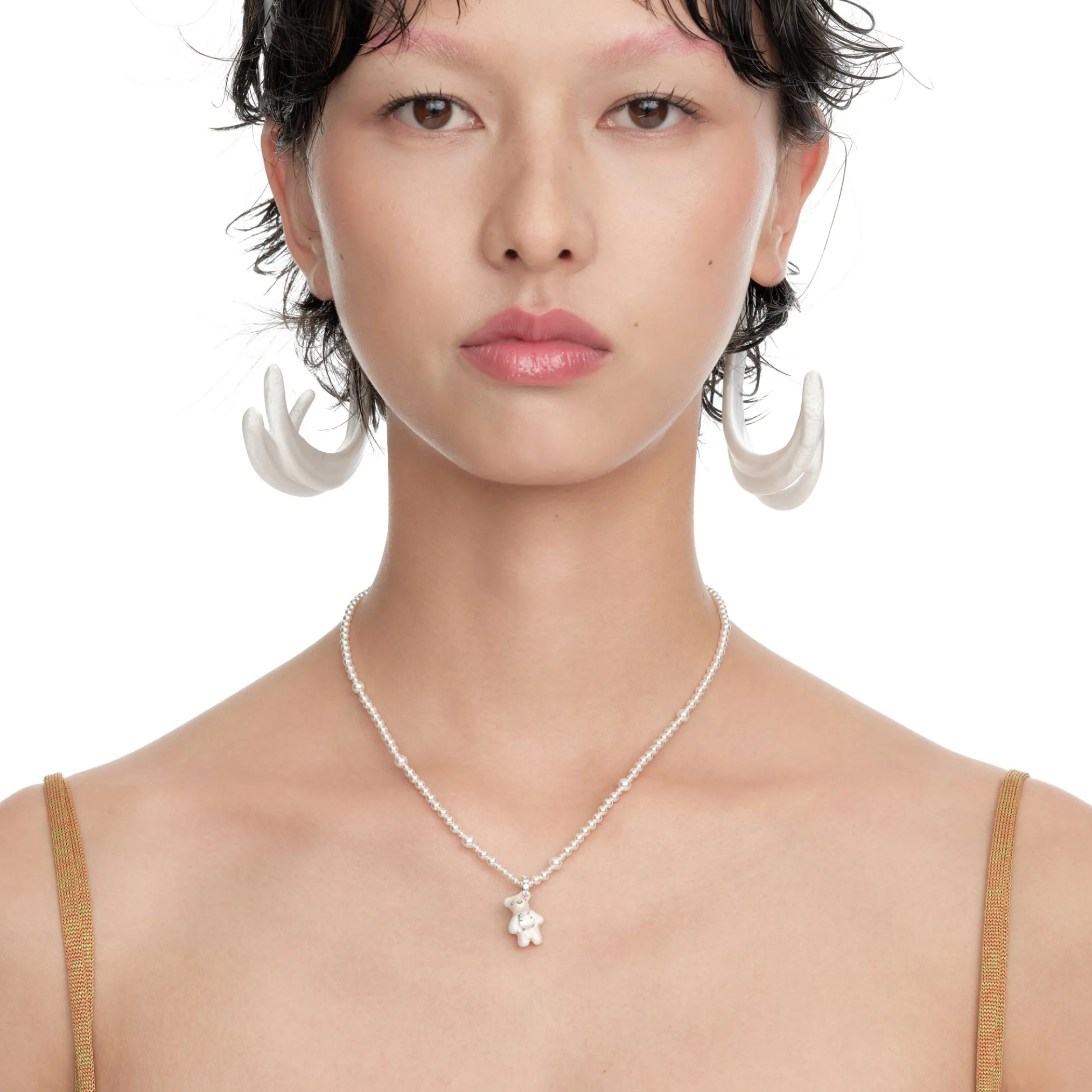 Paradise / Mini Bear Pearl Gradient Color Necklace