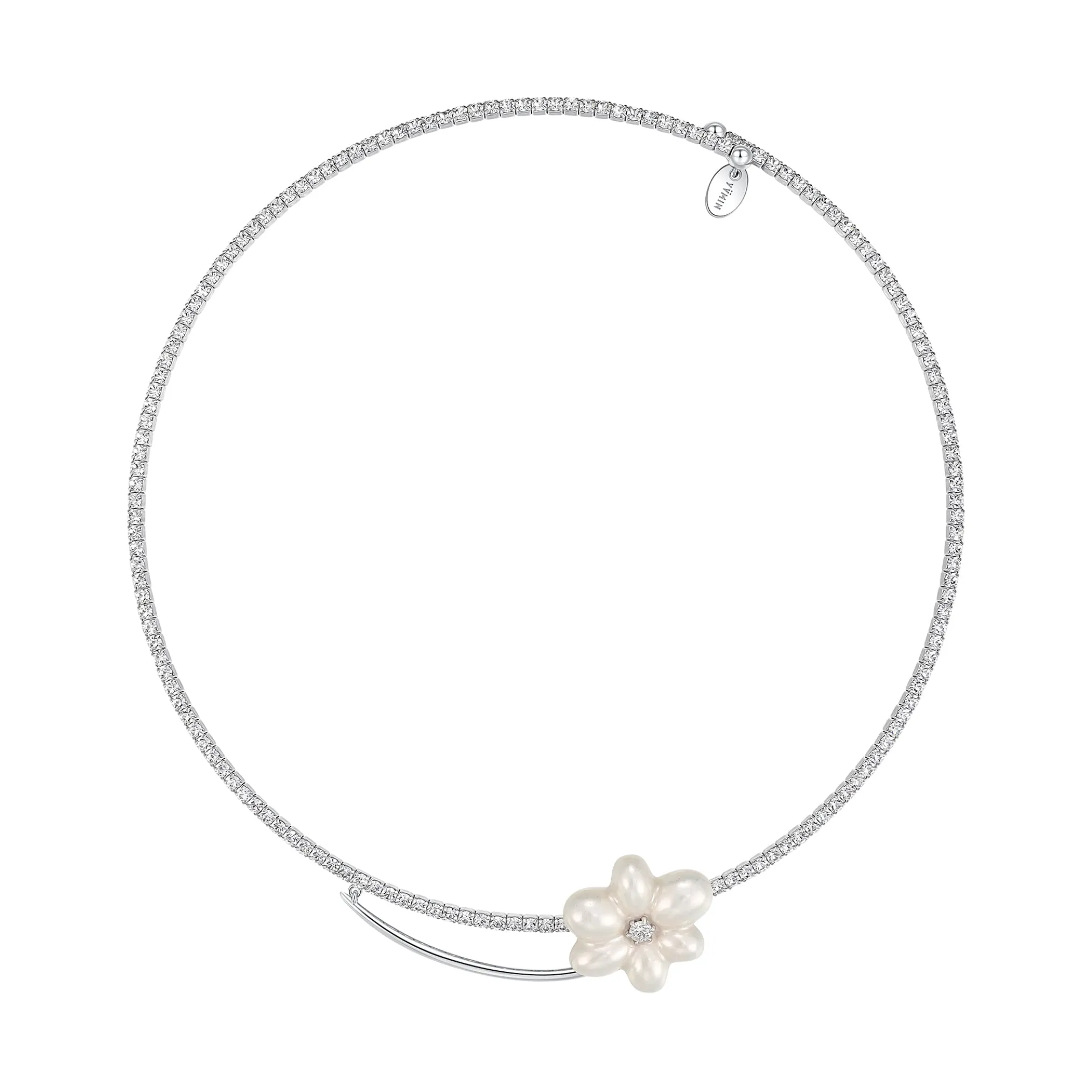 Paradise / Mini Pearlescent Flower Choker