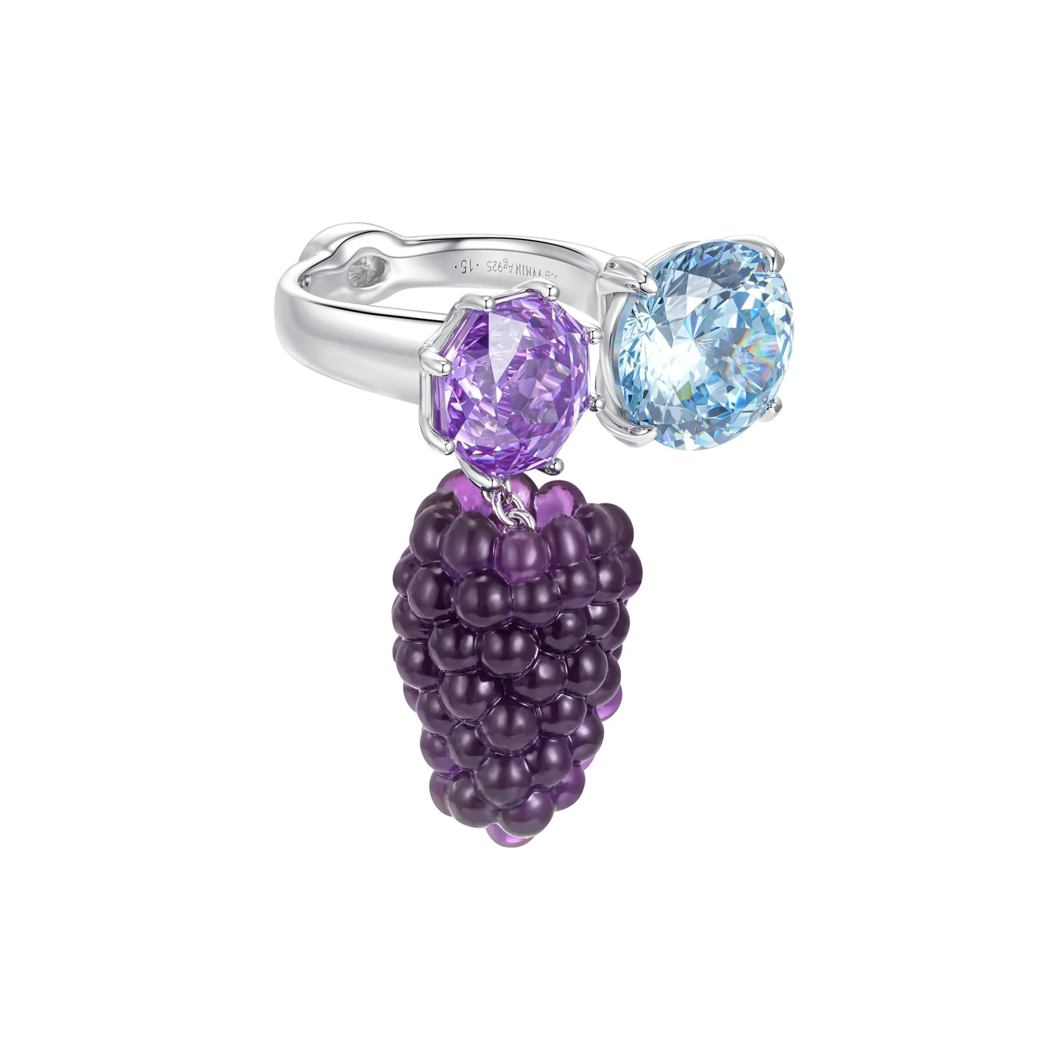 Paradise / Mulberry Gemstone Open Ring
