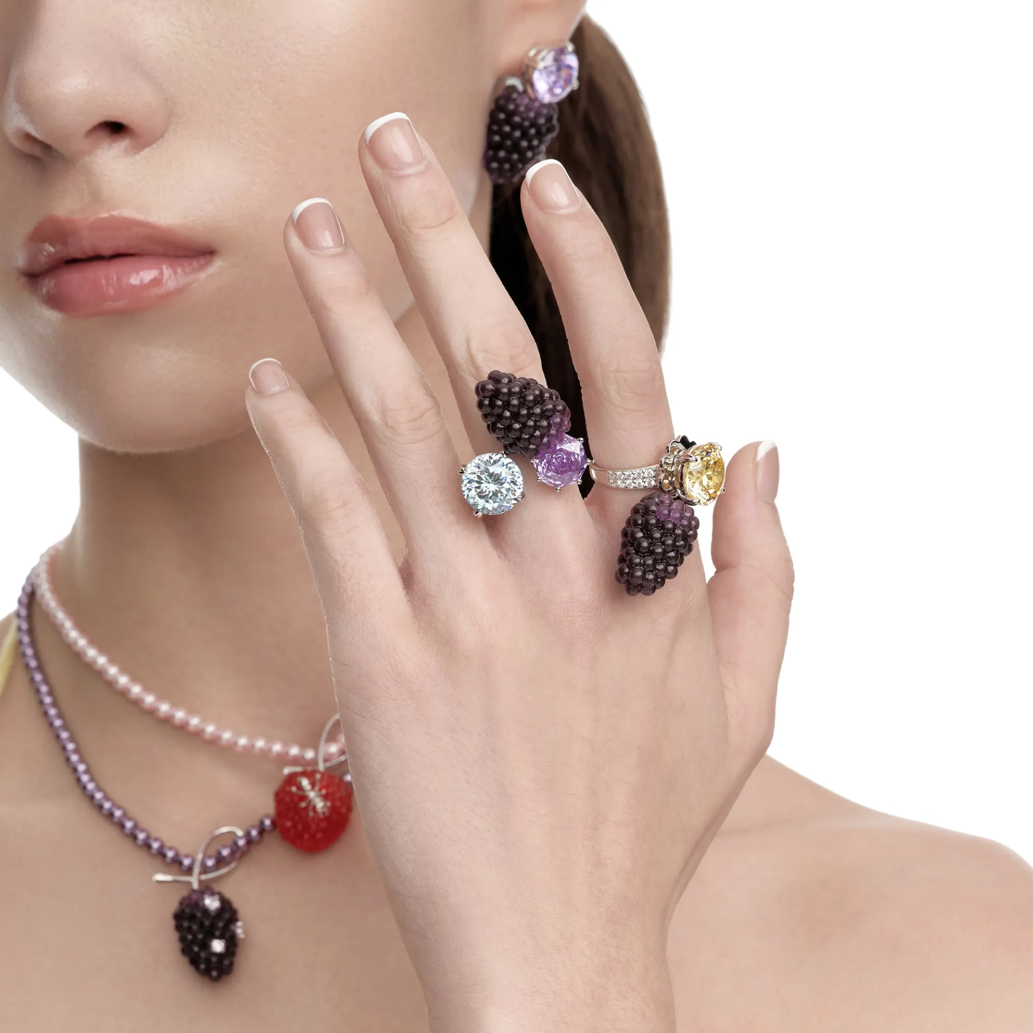 Paradise / Mulberry Gemstone Open Ring