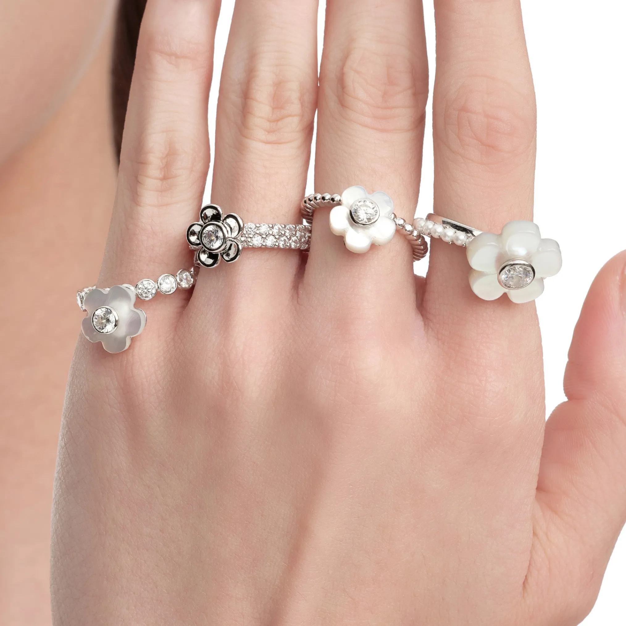 Paradise / Nacre Flower Ring