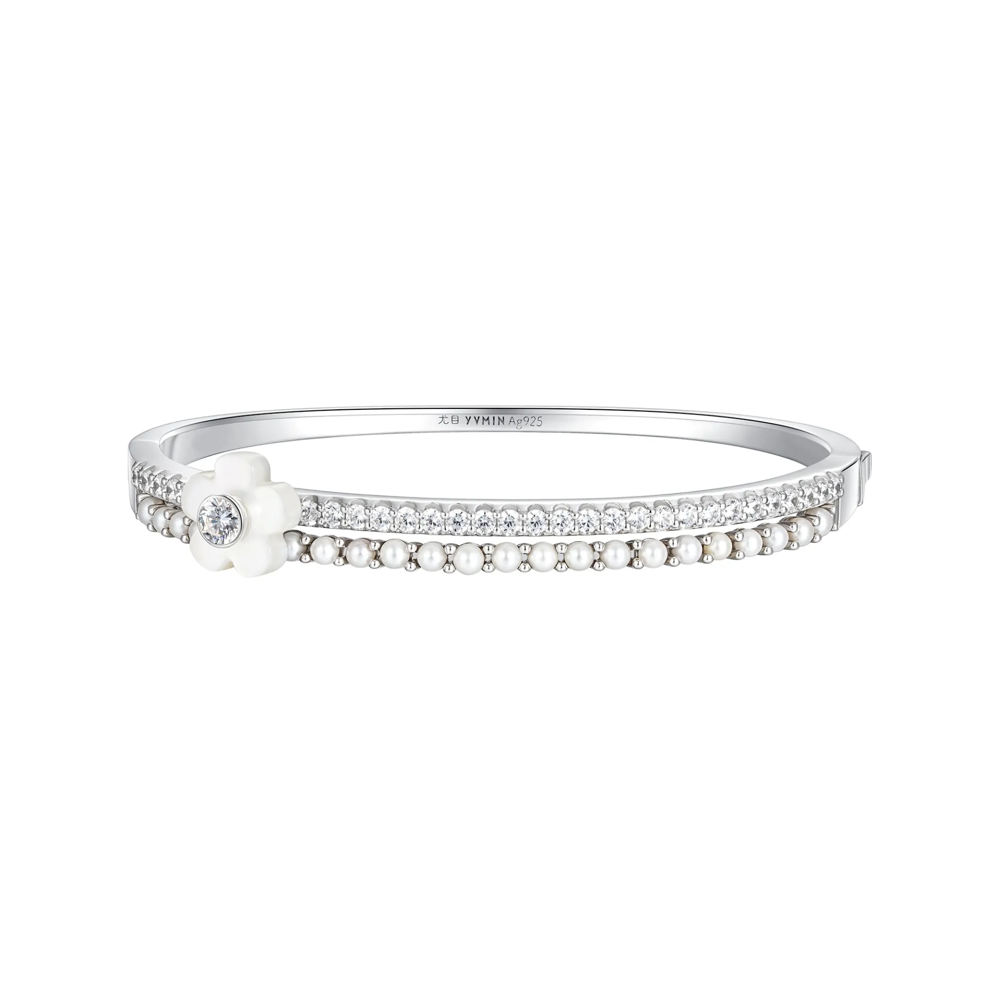 Paradise / Nacre Flower Double Layer Bracelet