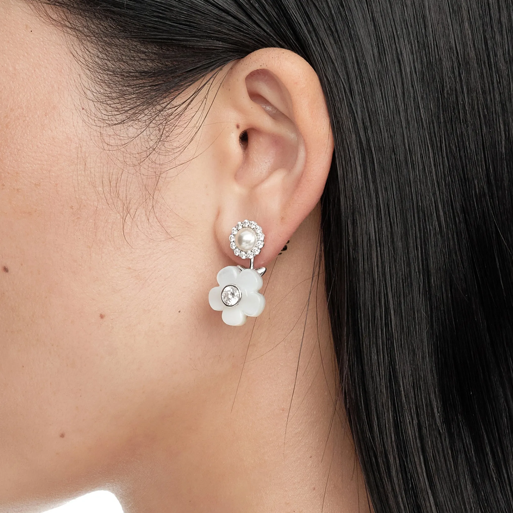 Paradise / Nacre Flower Spin Earring