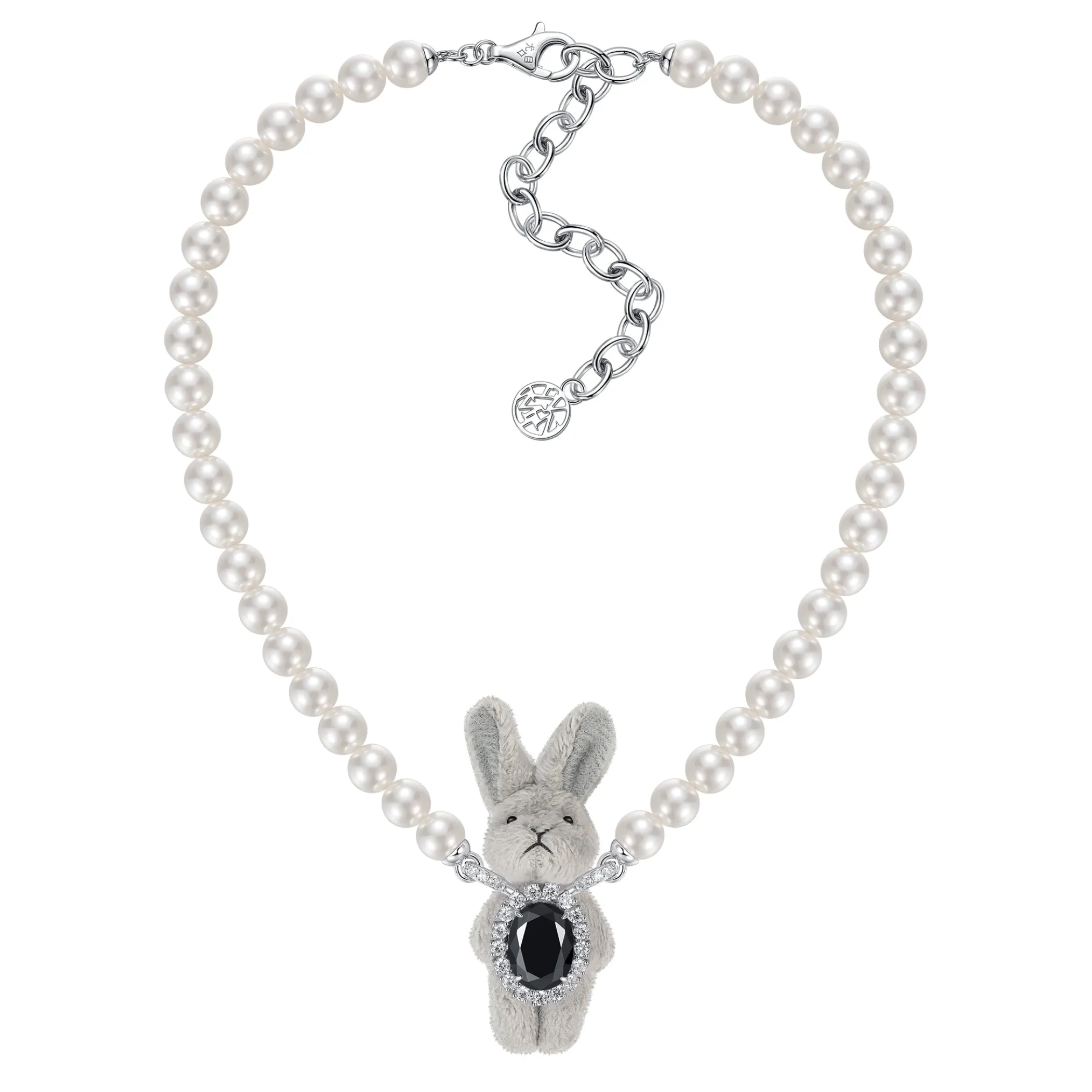 Paradise / Pearl Chain Rabbit Necklace