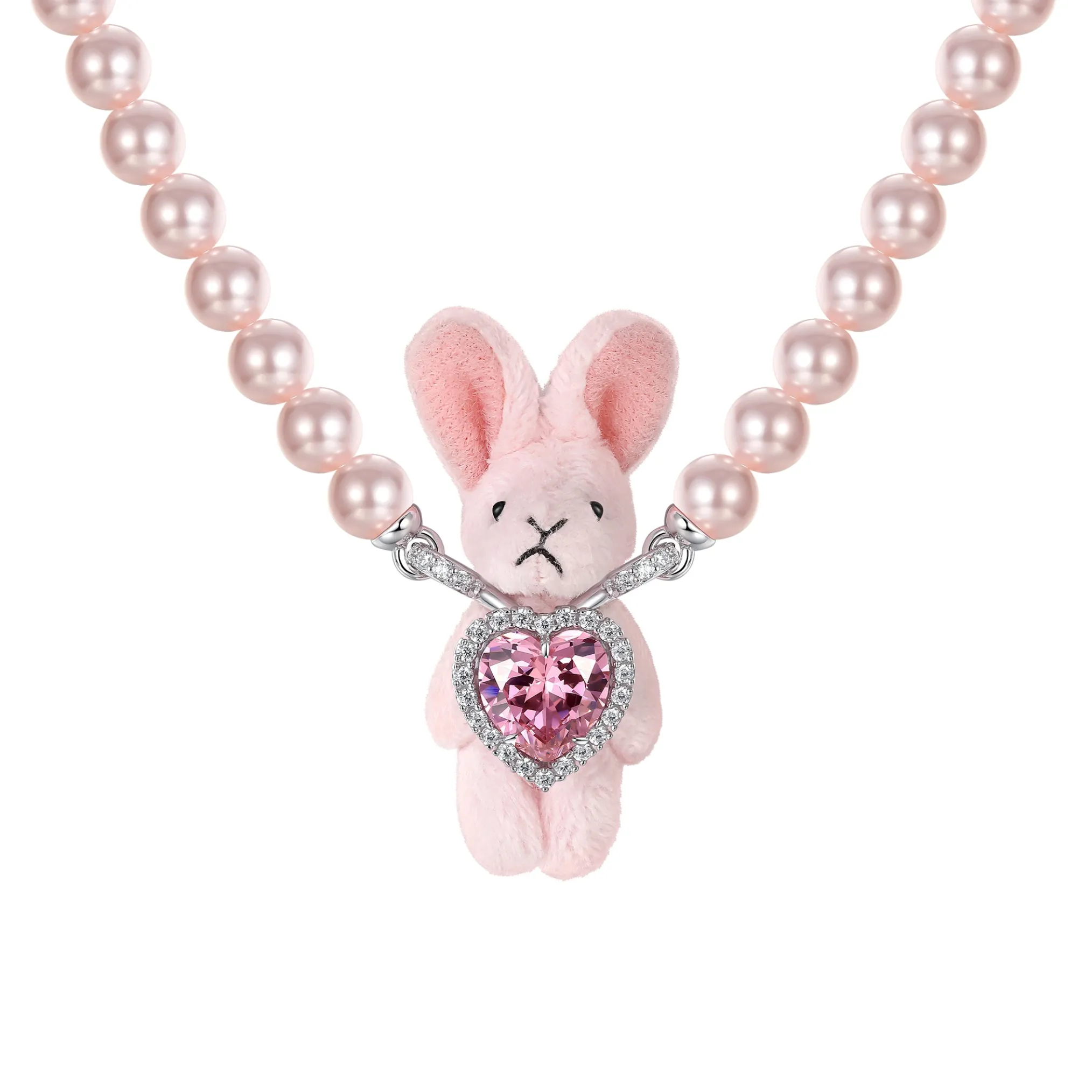 Paradise / Pearl Chain Rabbit Necklace