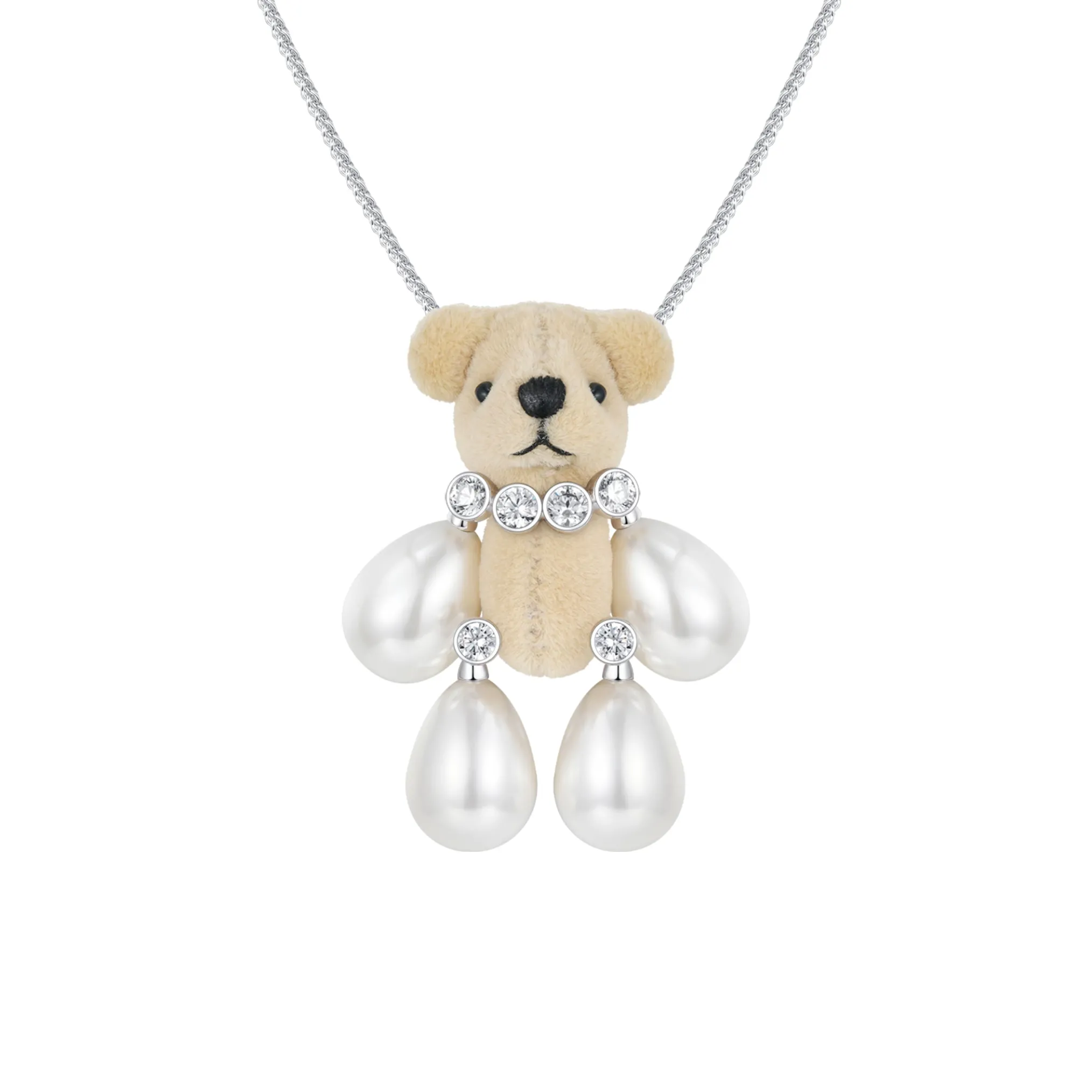 Paradise / Pearl Limbs Bear Long Necklace